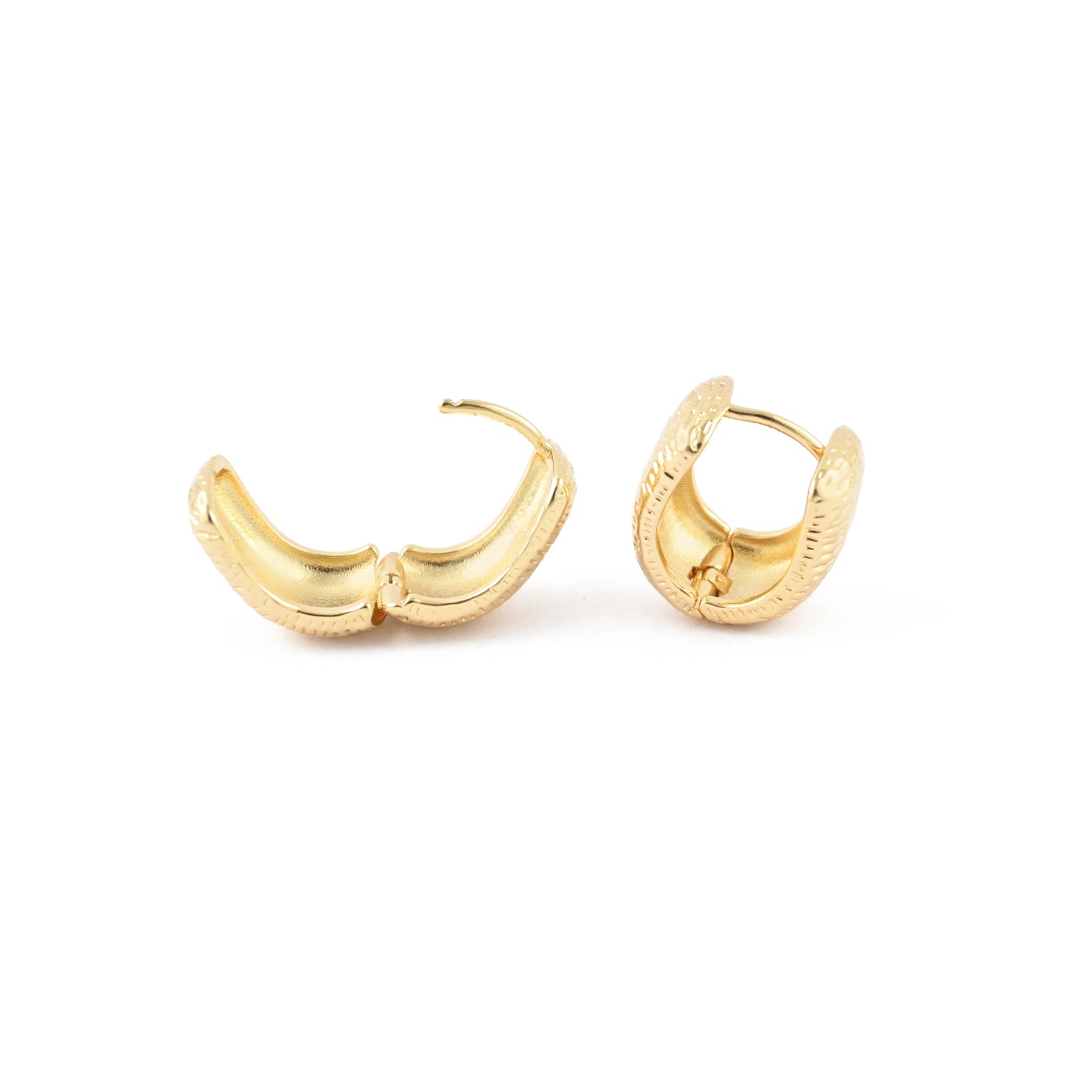 Textura Bold Hoops Earrings
