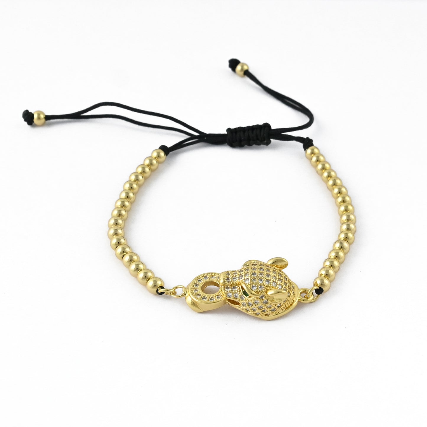 Golden Panther Adjustable Bracelet