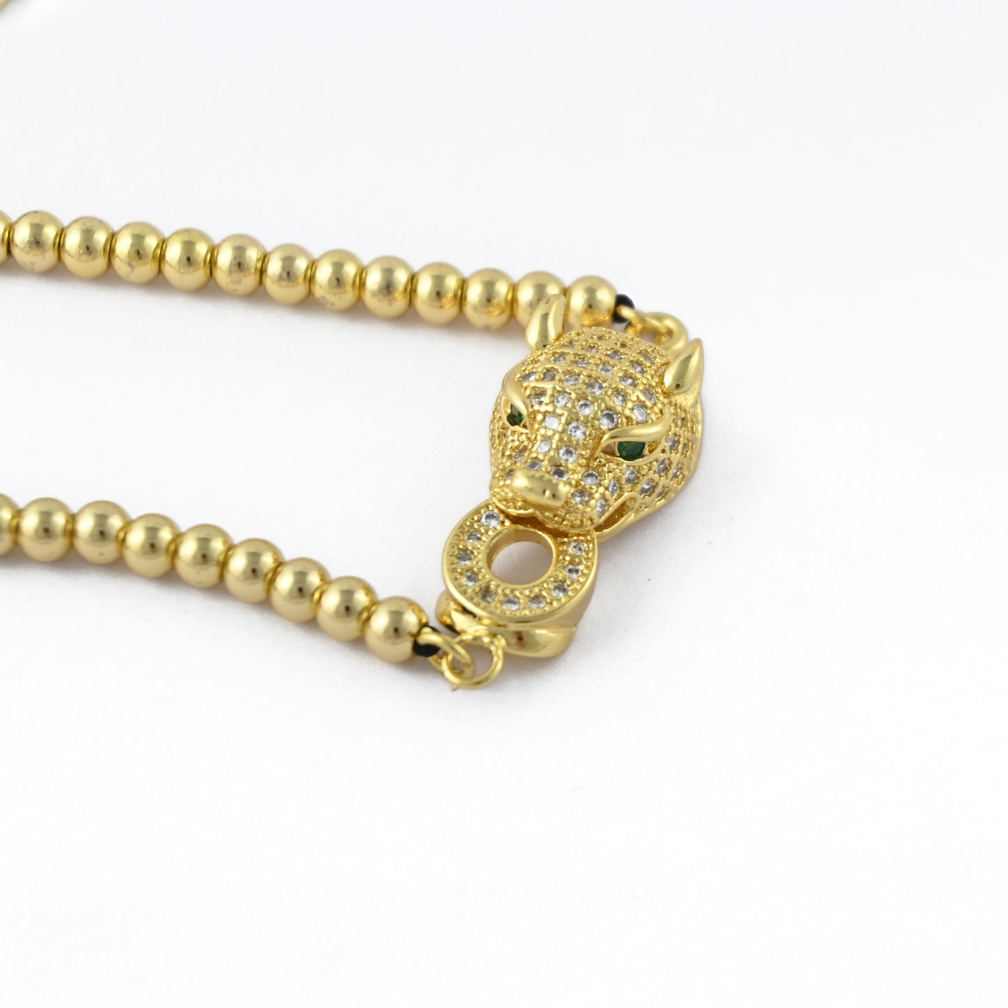 Golden Panther Adjustable Bracelet