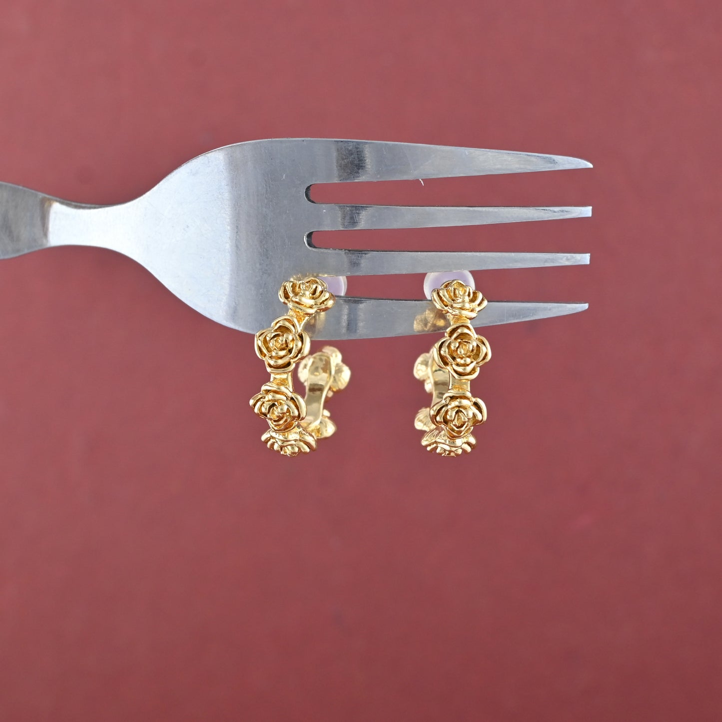 Flower Trail Hoops Earrings