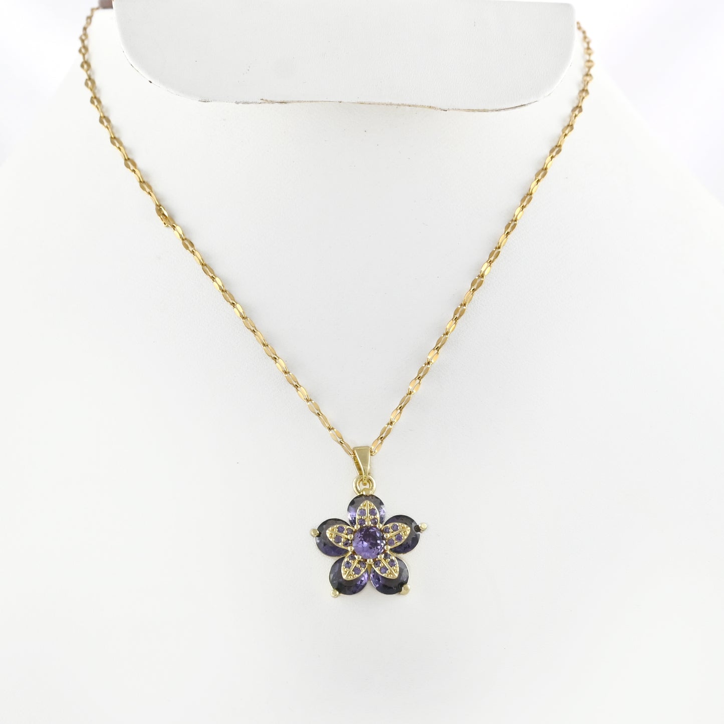 Purple Floral Necklace