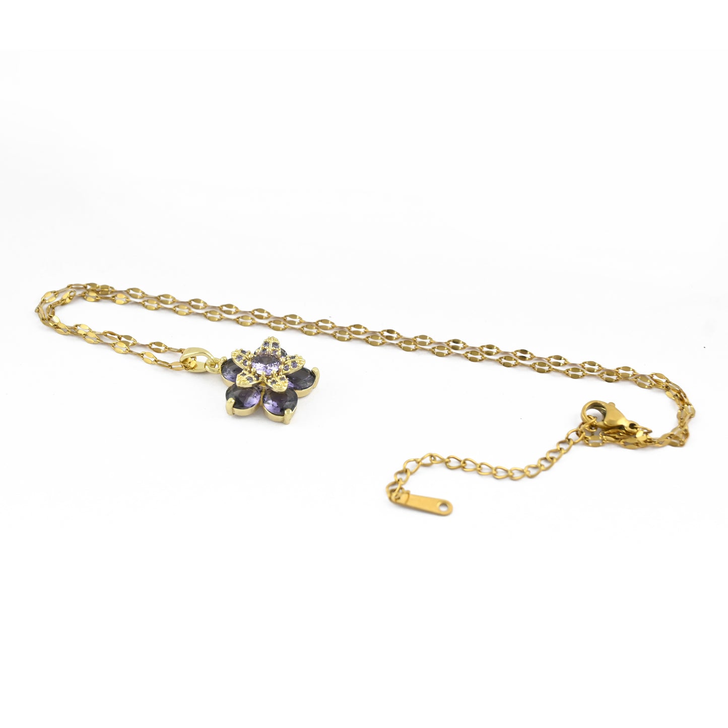 Purple Floral Necklace