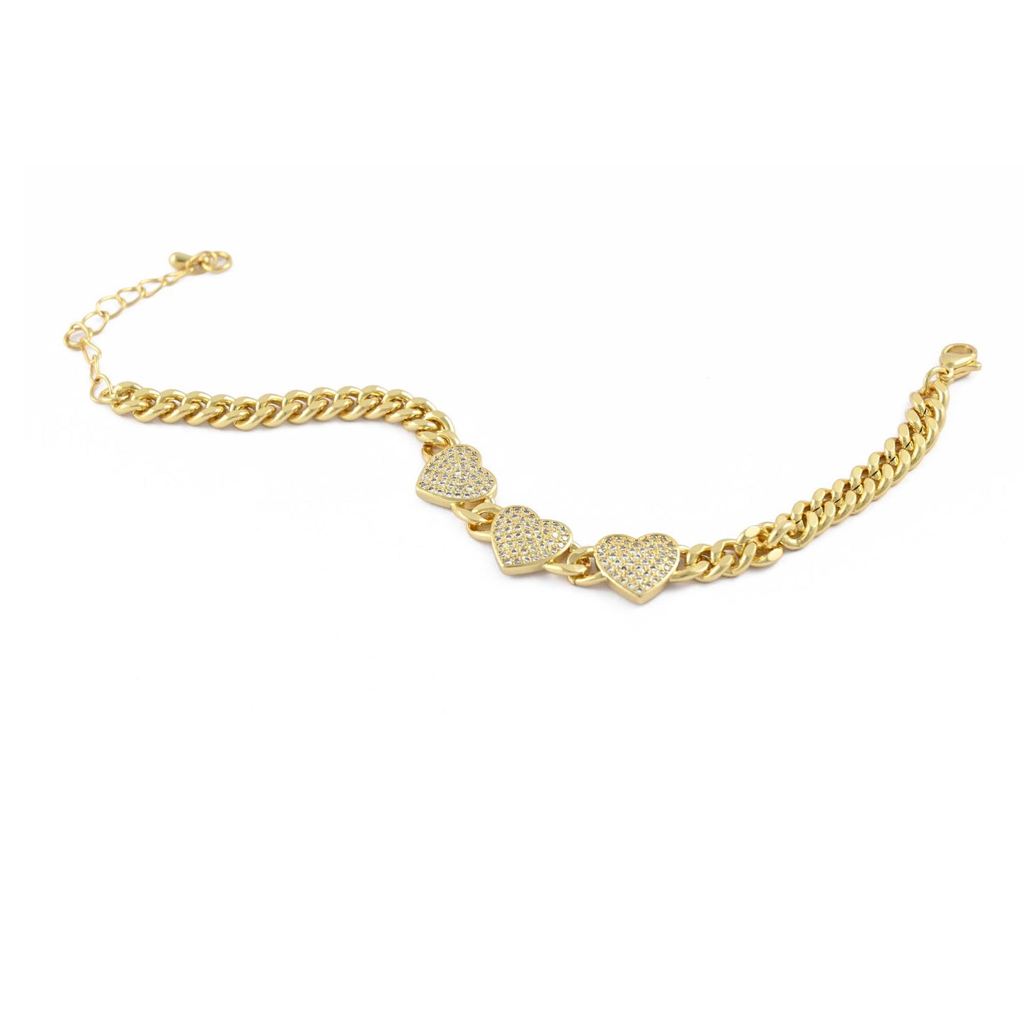 Sparkling Heart Bracelet