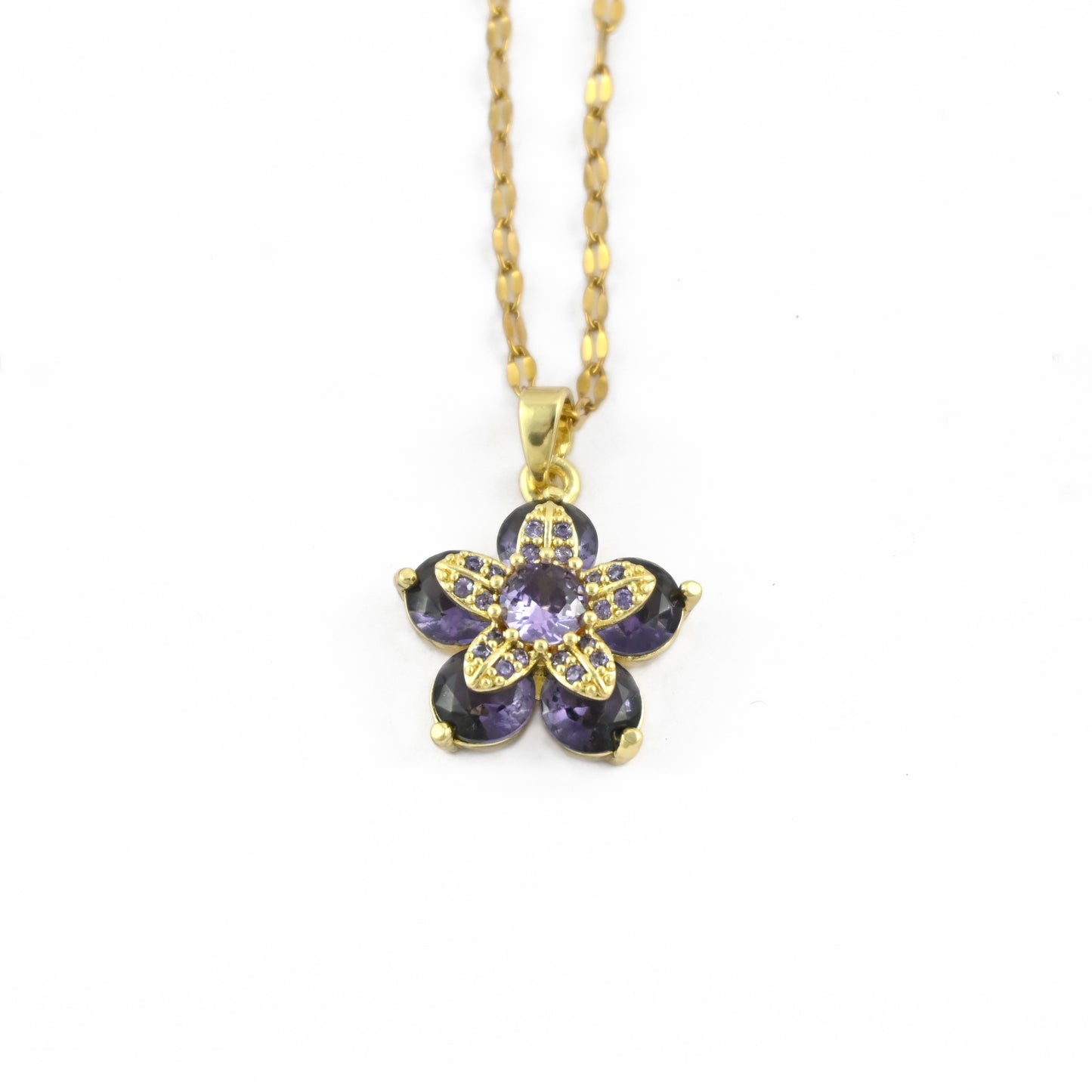 Purple Floral Necklace
