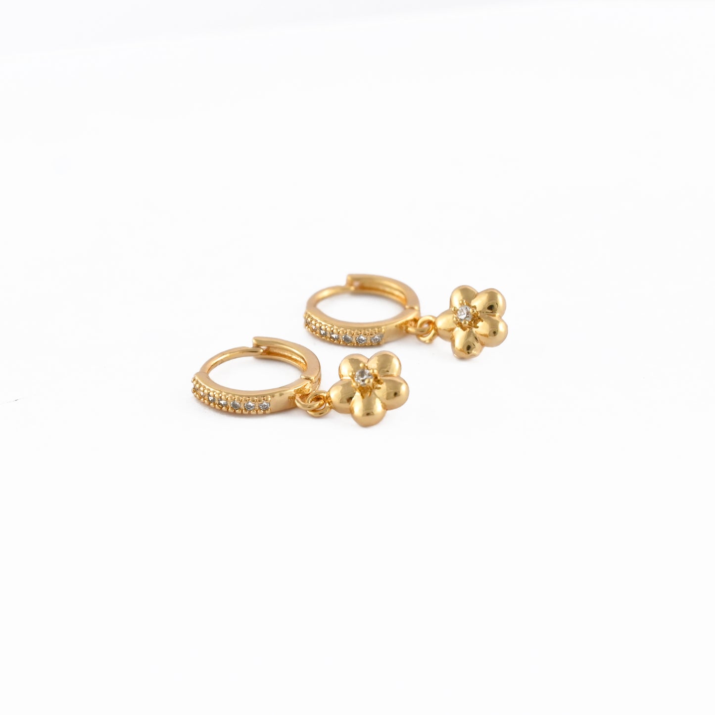 Graceful Floral Hoop Earrings
