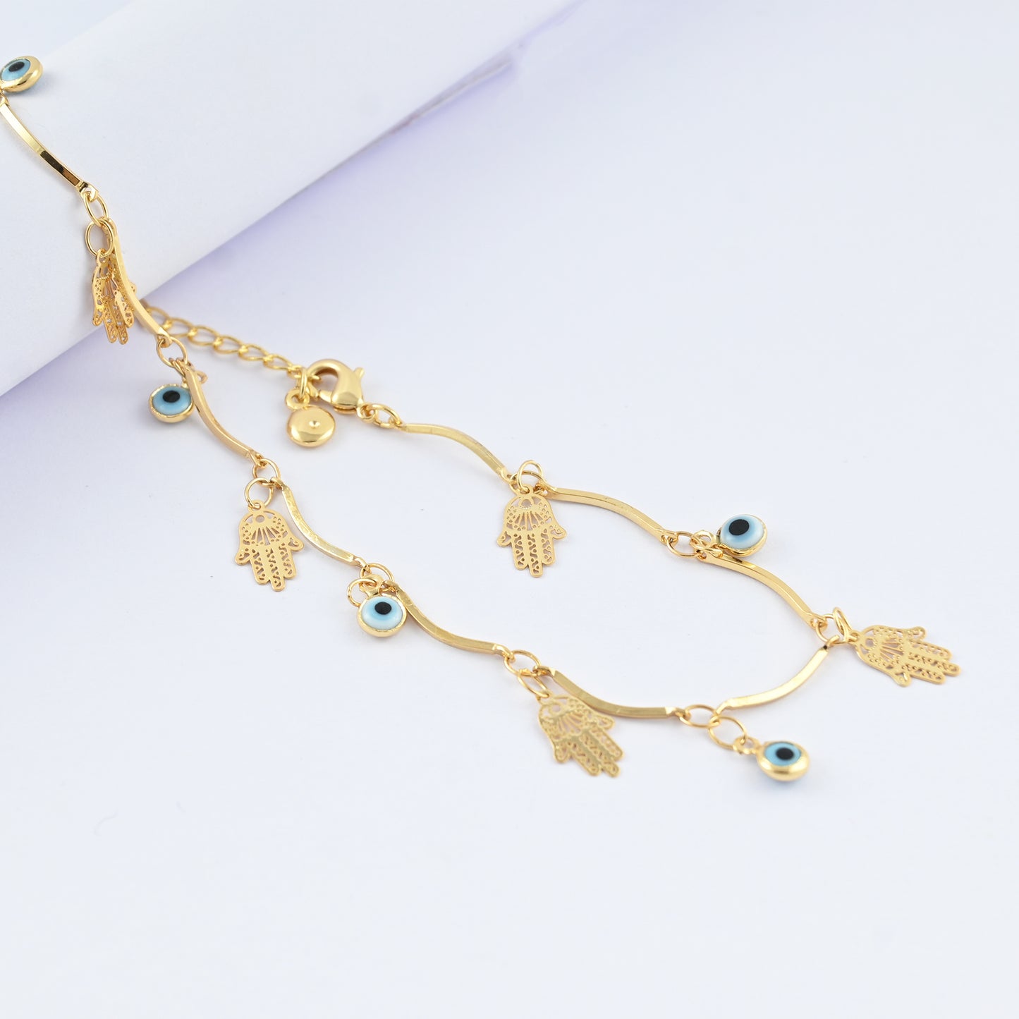 Hamsa Evil Eye Anklet