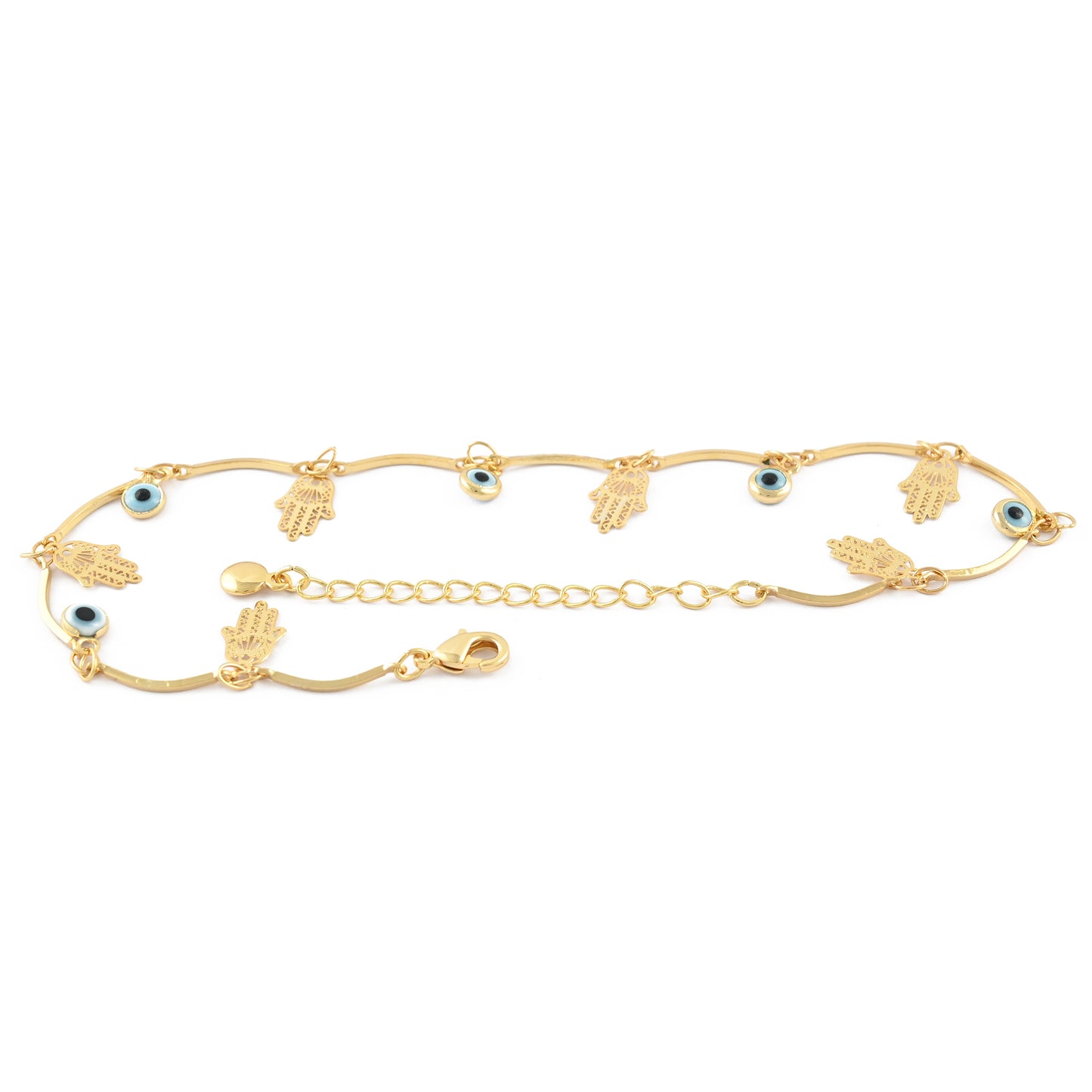 Hamsa Evil Eye Anklet