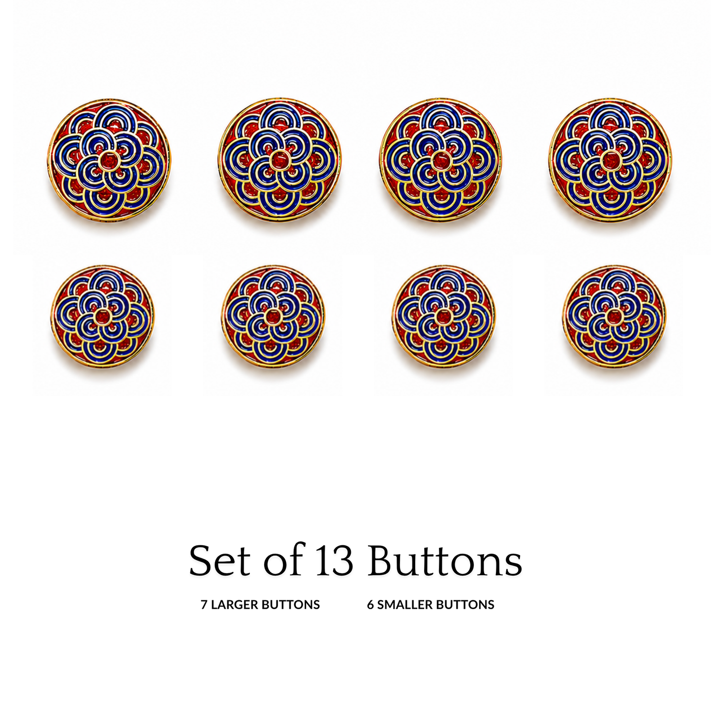Neel Surya Rosette Button