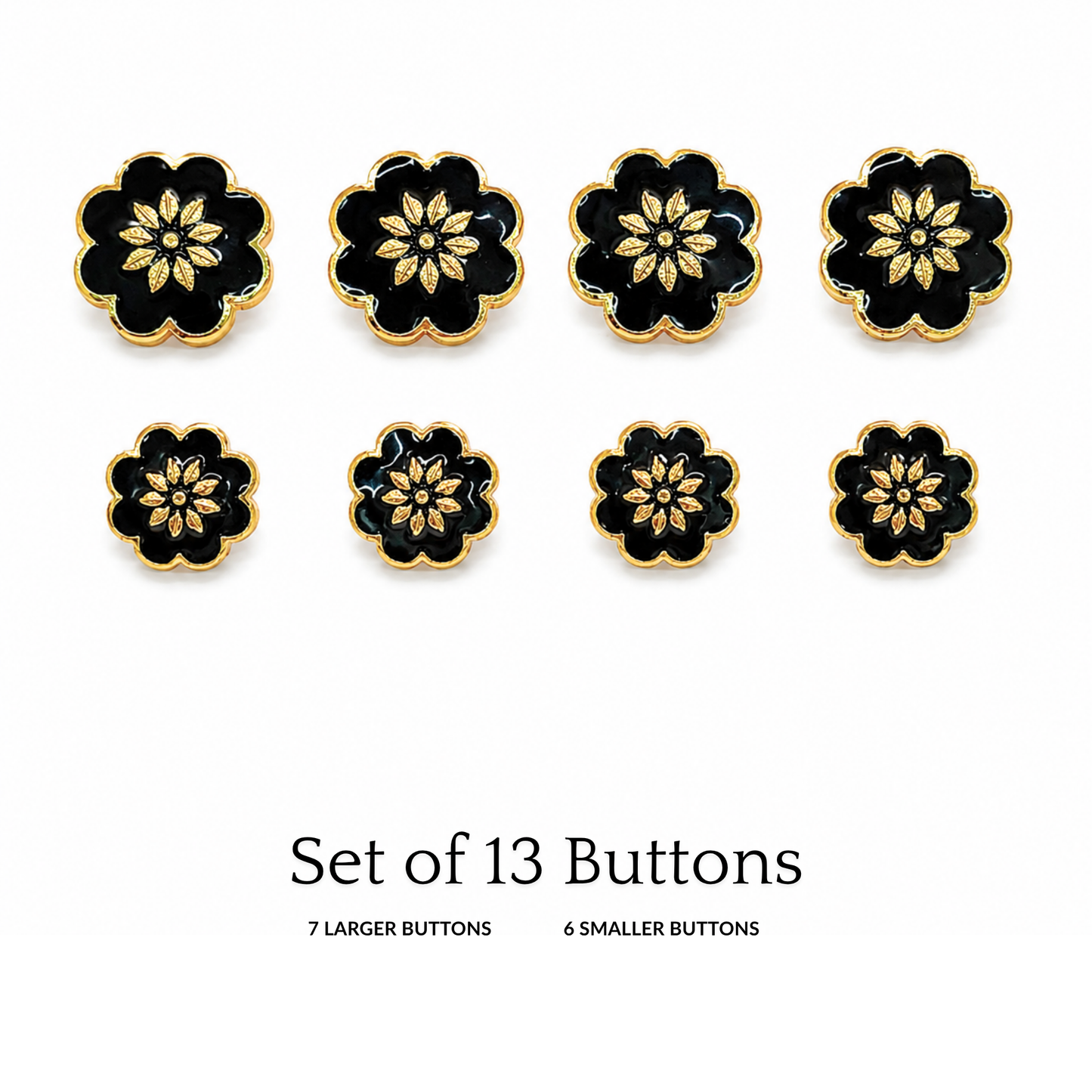 Black Lotus Crest Button
