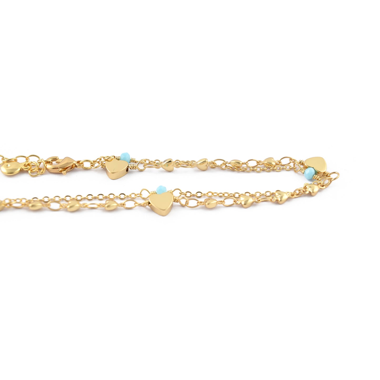 Blue Heart Anklet