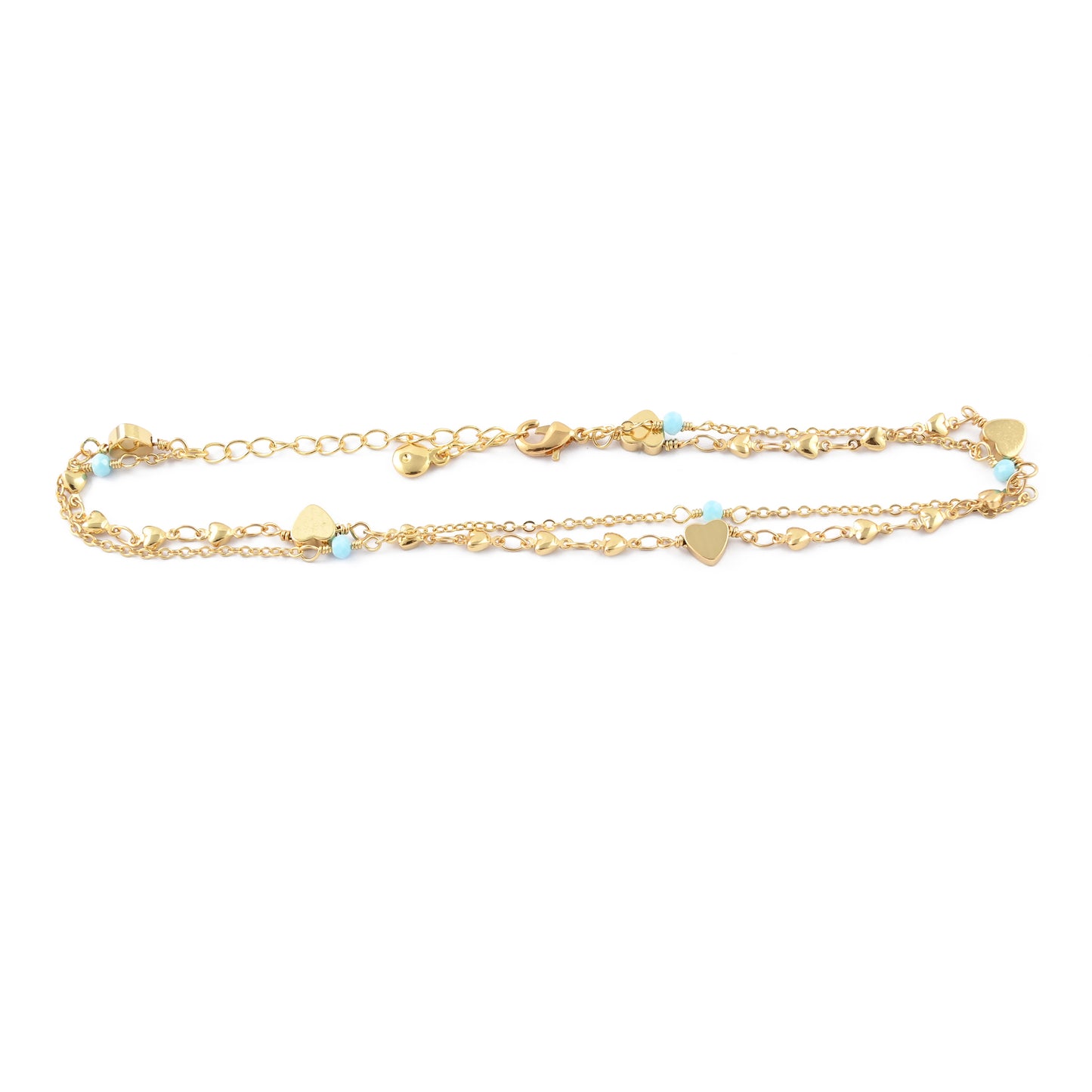 Blue Heart Anklet
