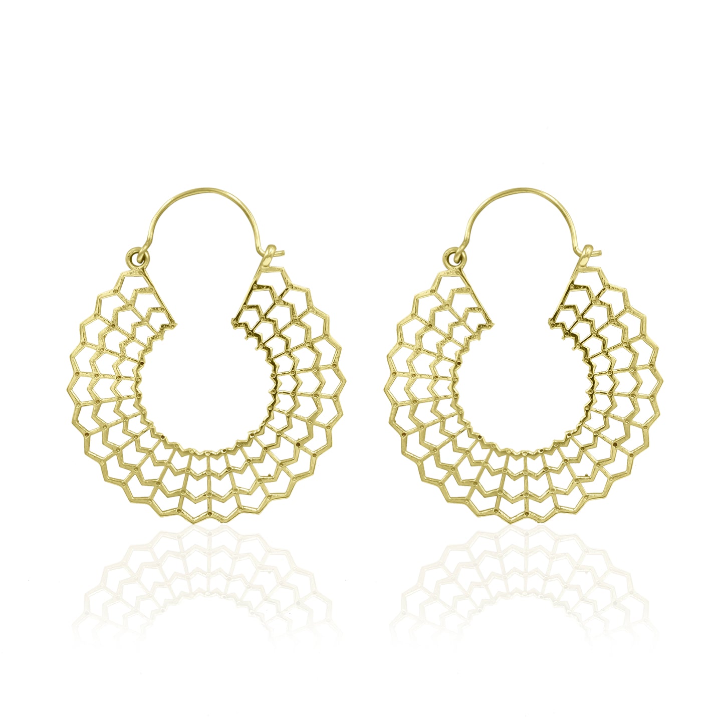Spider Web Drama Hoop Earrings