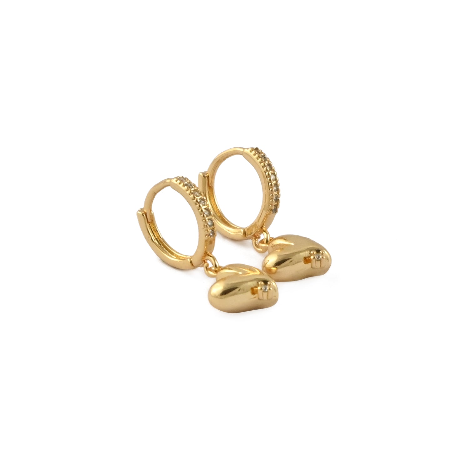 Cherished Heart Hoop Earrings
