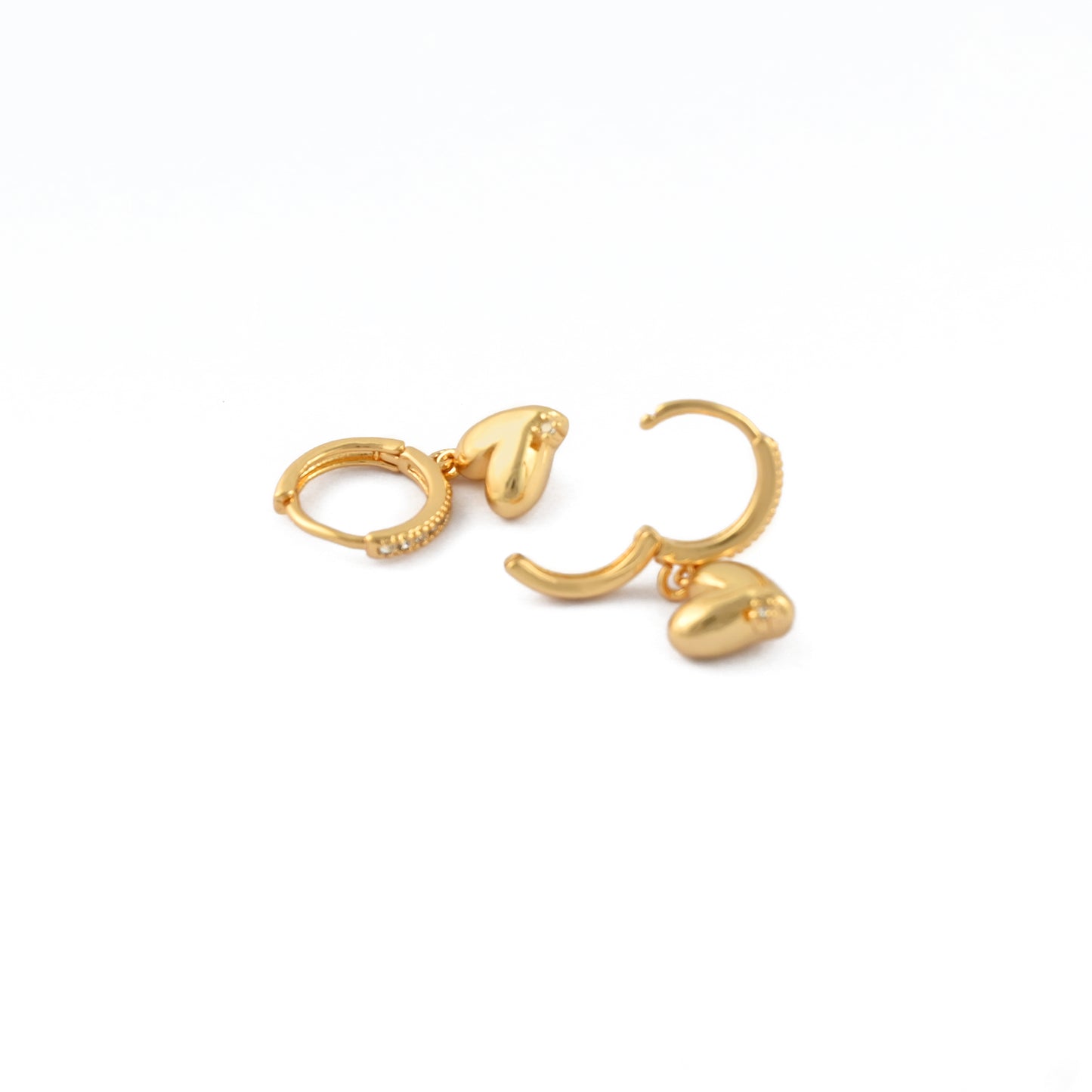 Cherished Heart Hoop Earrings