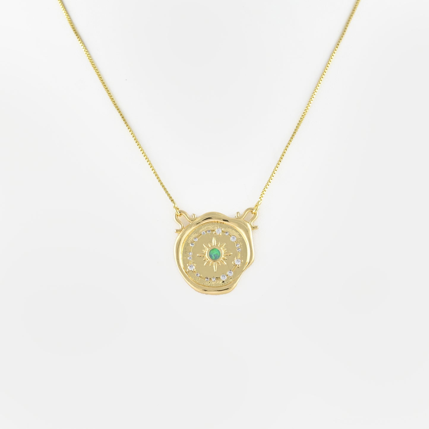 Green Charm Bling Necklace