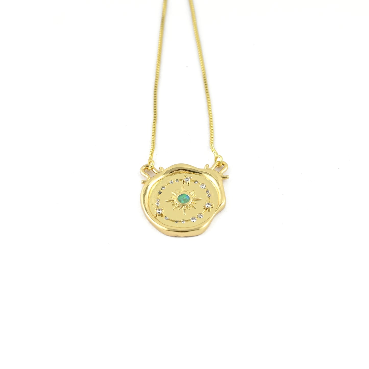 Green Charm Bling Necklace
