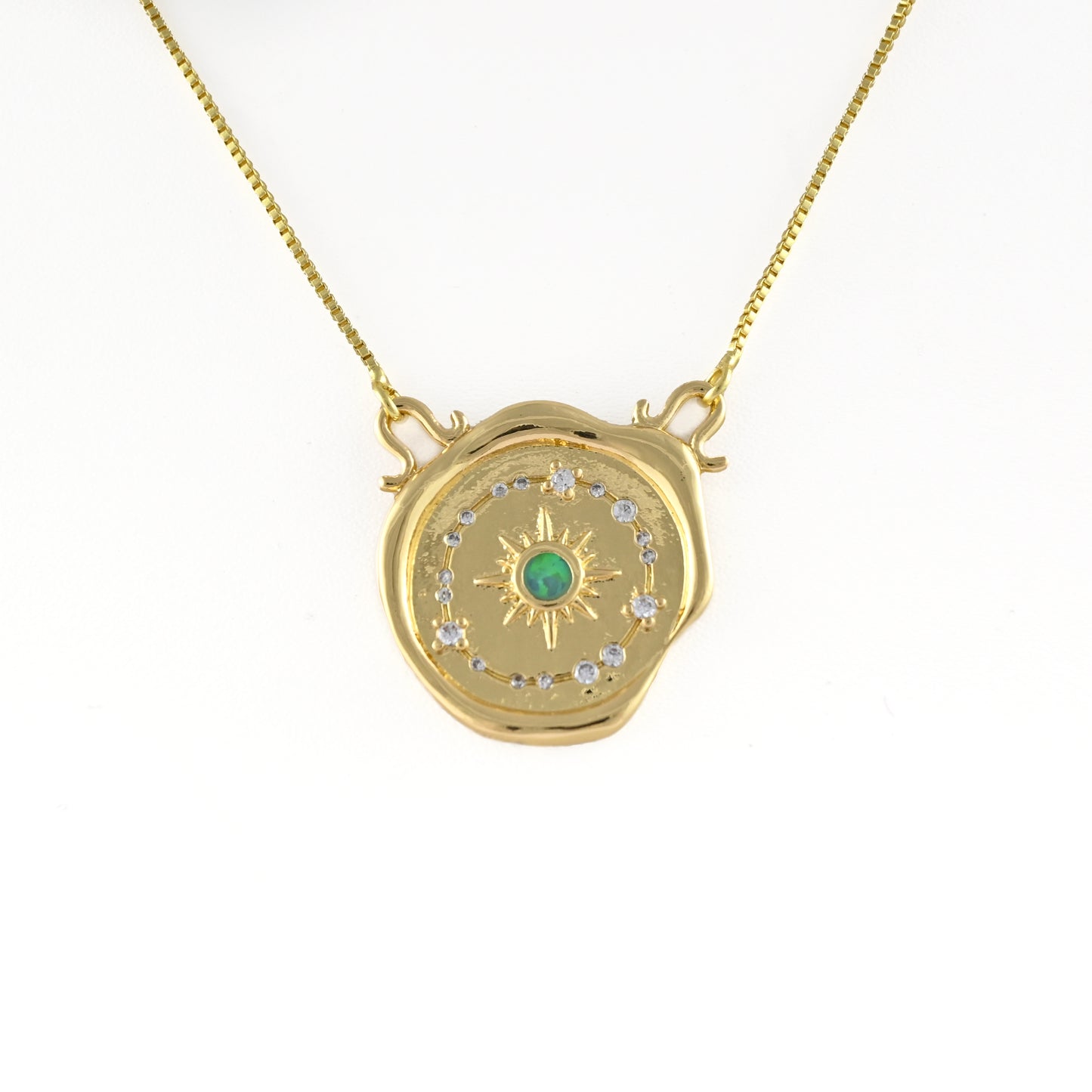 Green Charm Bling Necklace