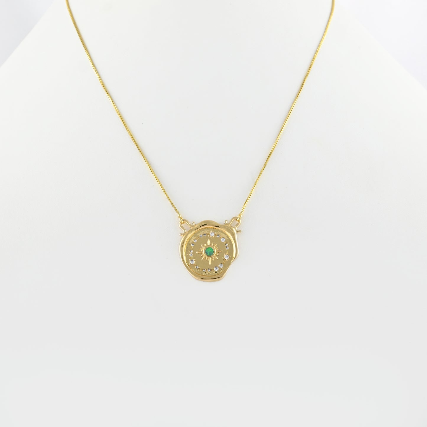 Green Charm Bling Necklace