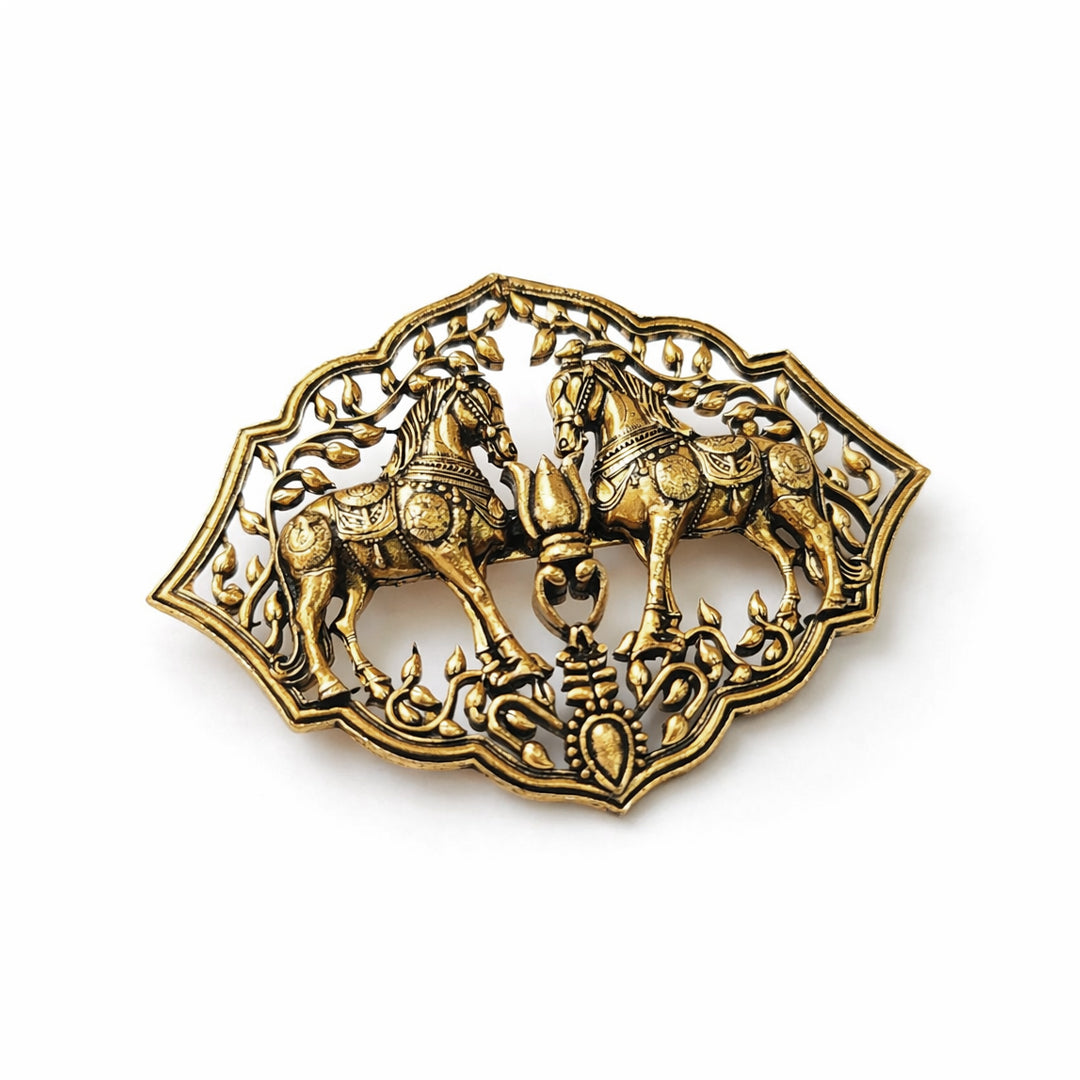 Twin Horse Heritage Brooch
