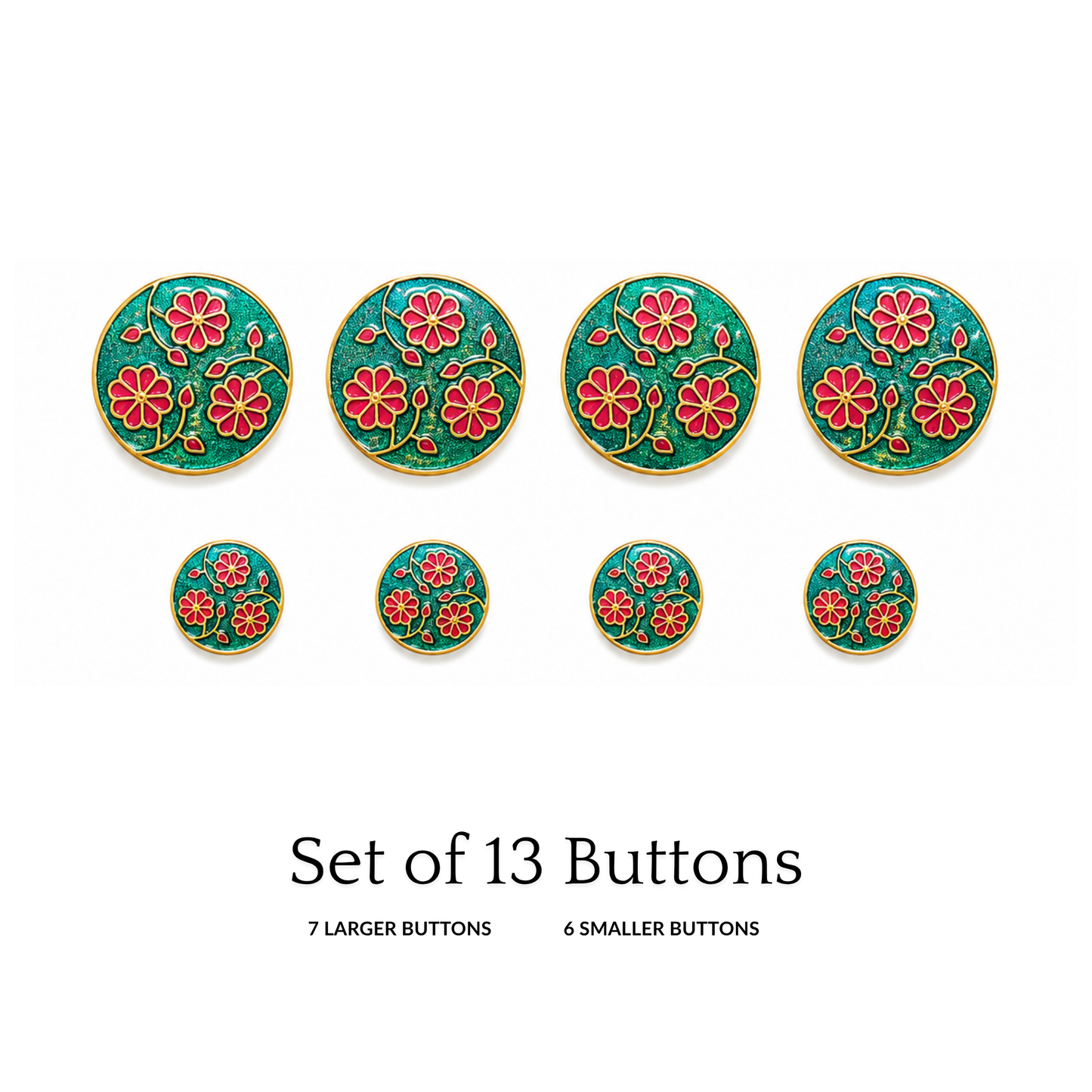 Floral Brass Button