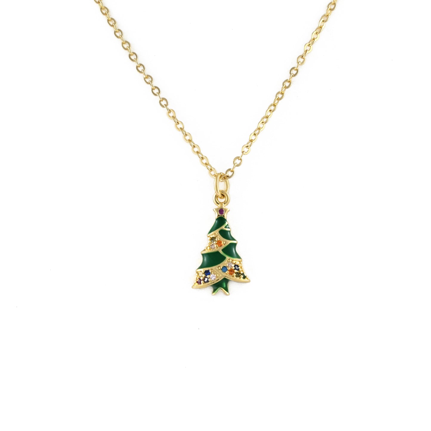 Tinsel & Twinkle Tree Necklace