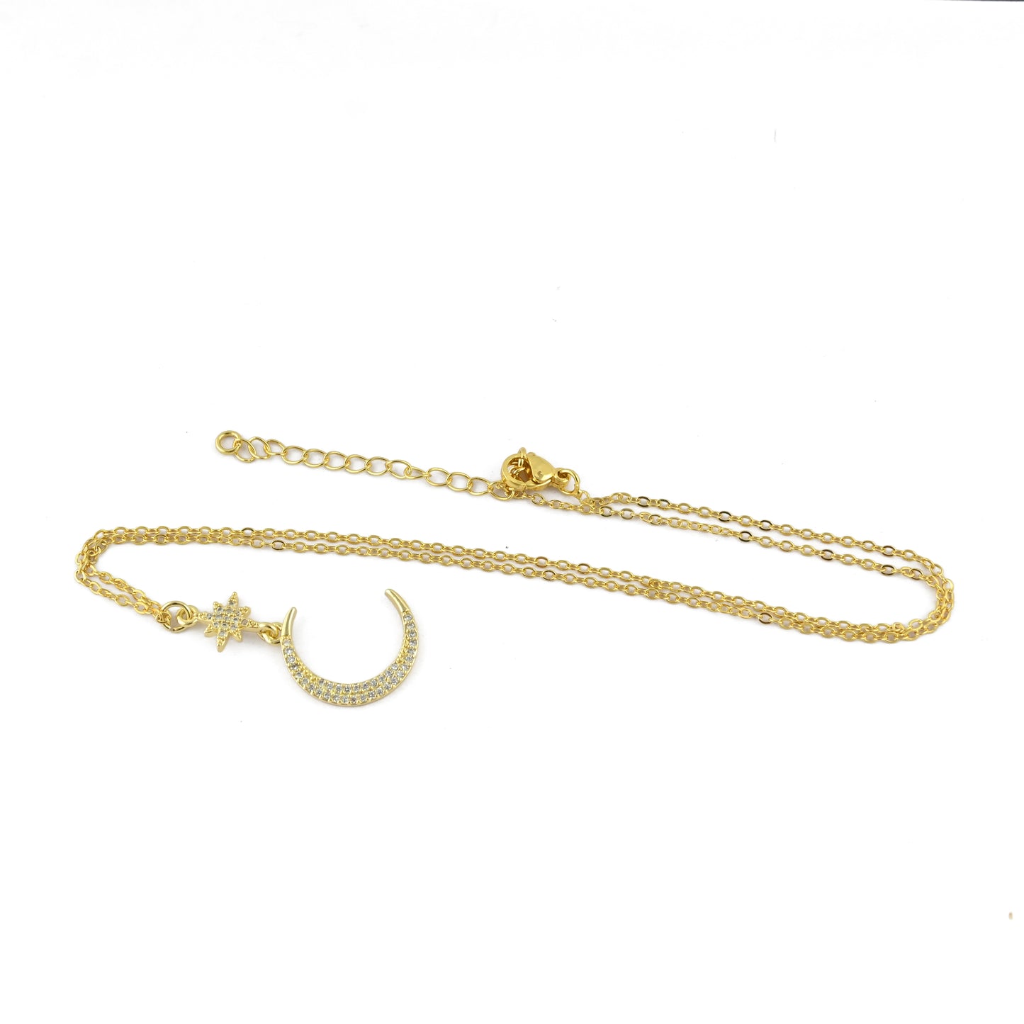 Flower On Moon Necklace