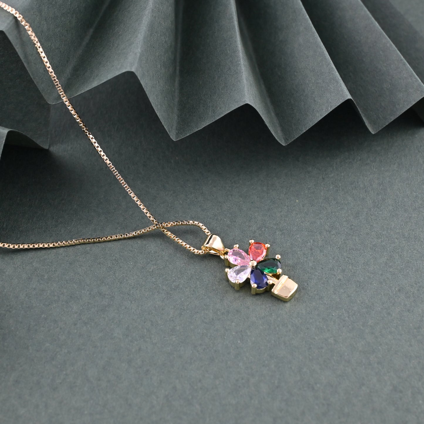 Rainbow Florette Necklace