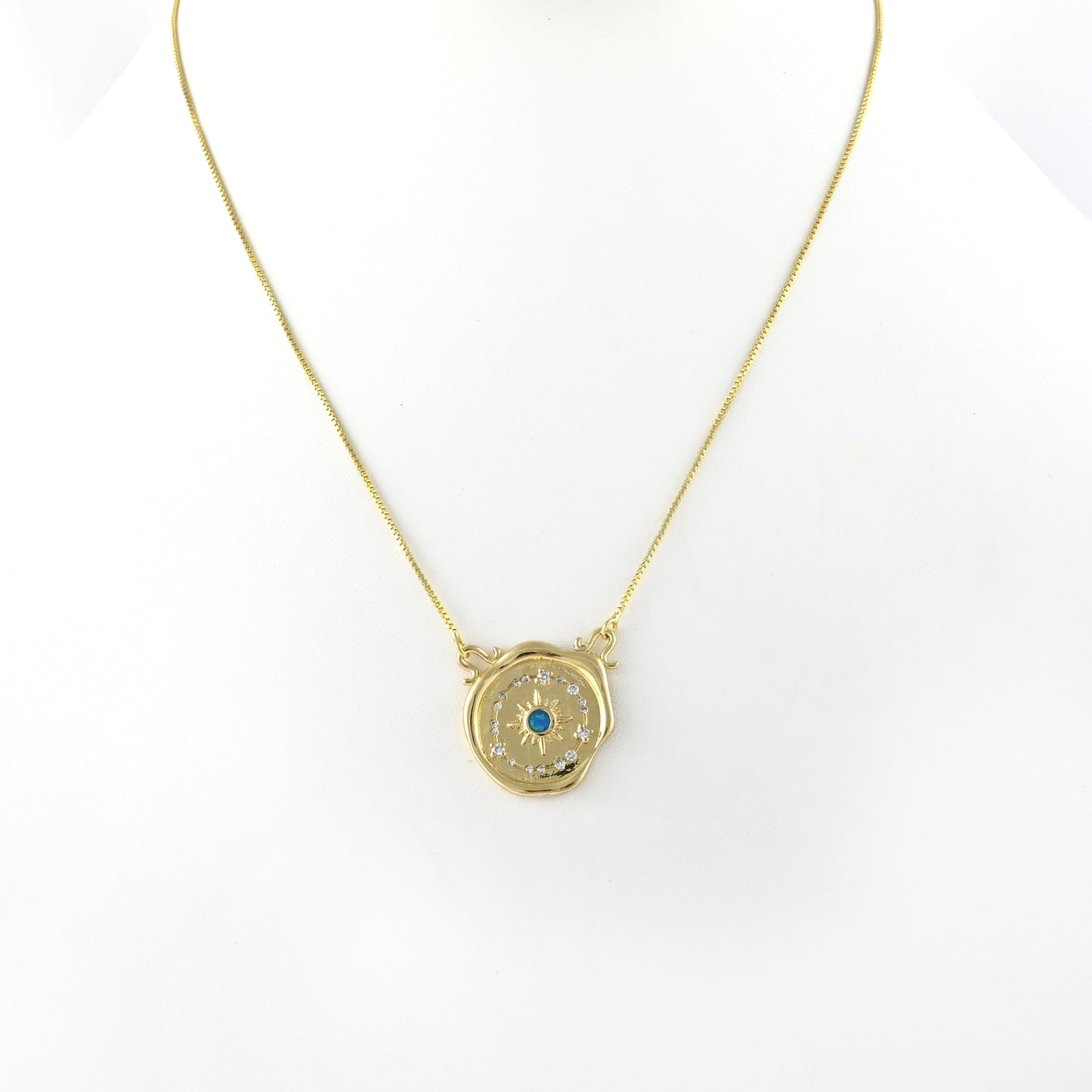 Blue Charm Bling Necklace