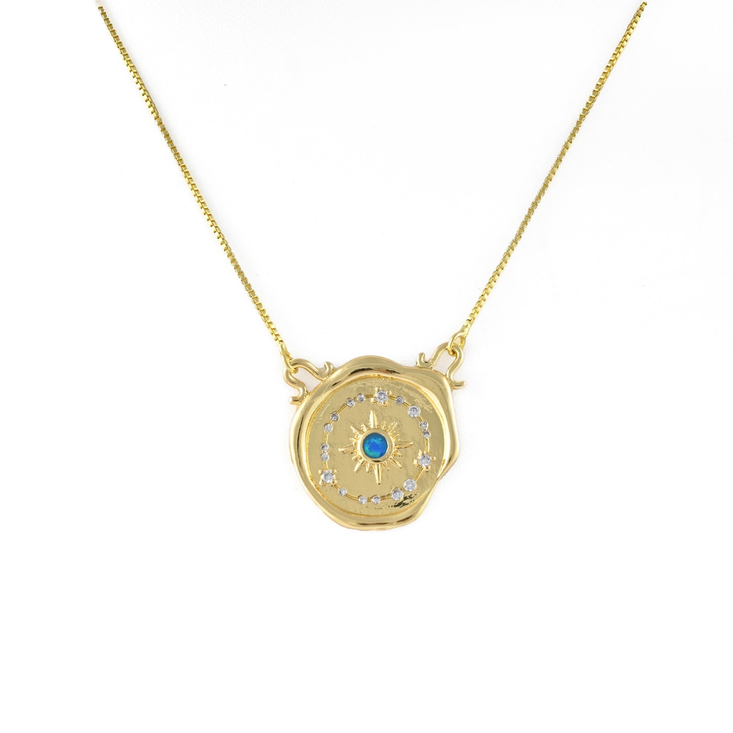 Blue Charm Bling Necklace