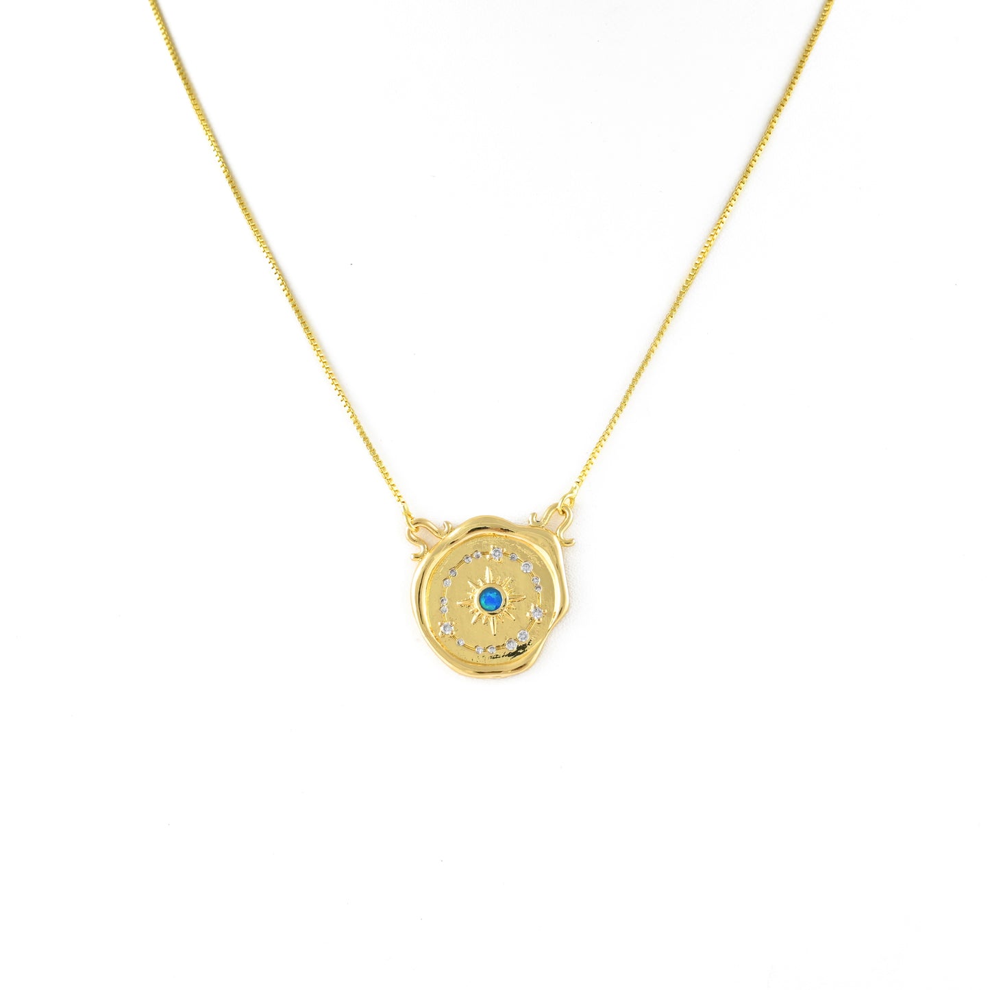 Blue Charm Bling Necklace