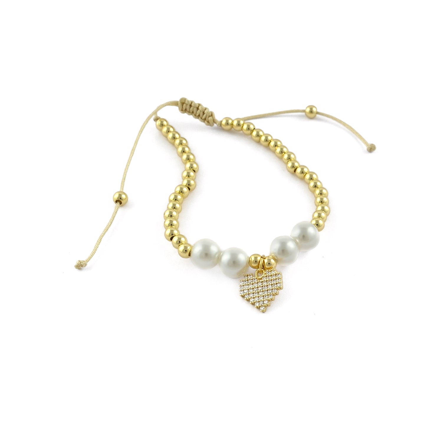 Pearl Glow Heart Bracelet