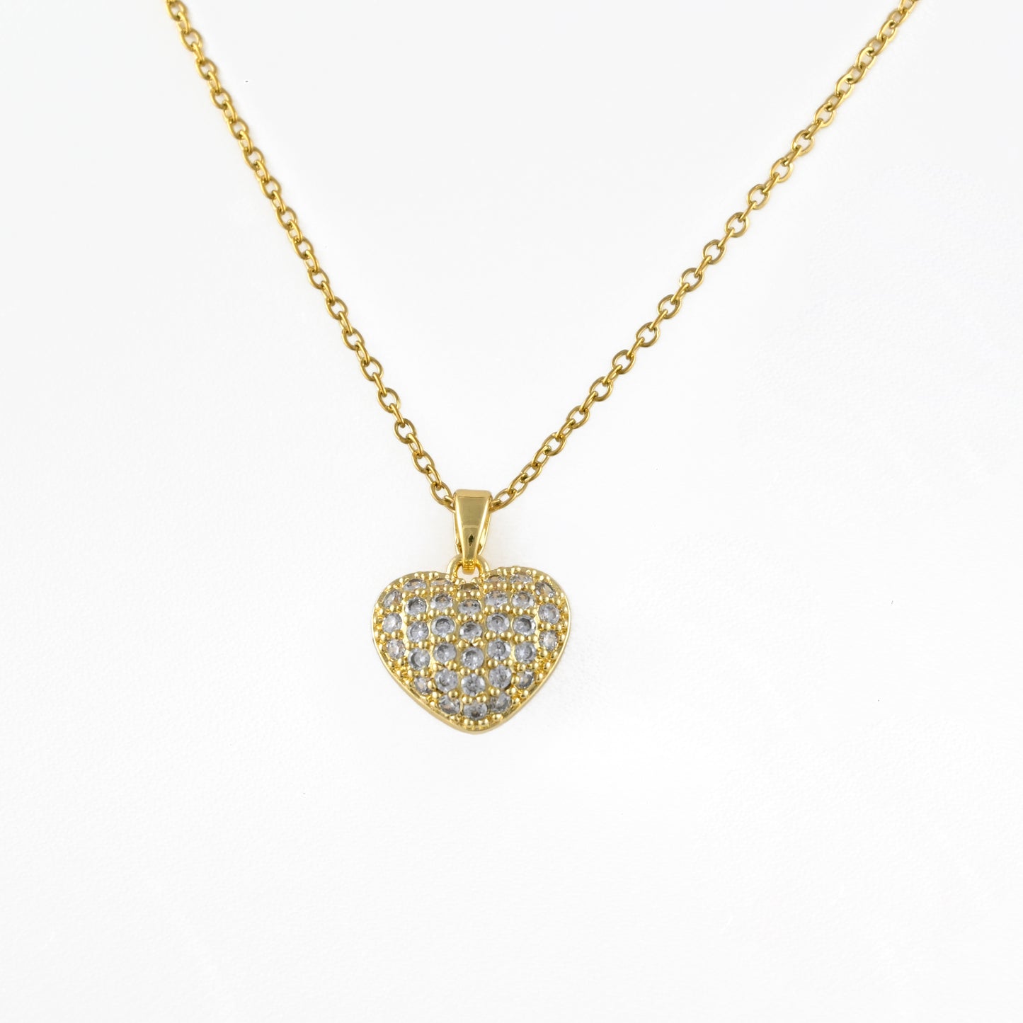 Sparkling Heart Reversible Necklace
