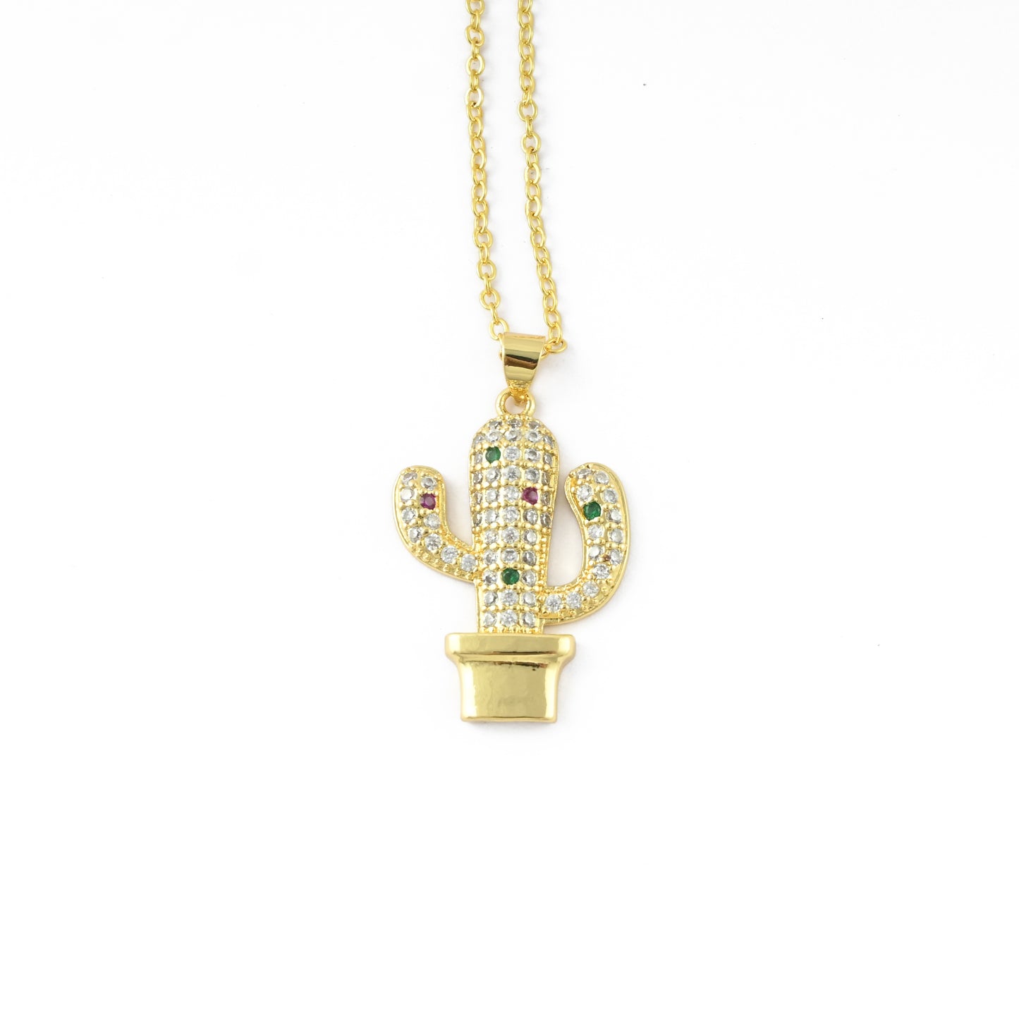 Sparkling Cactus Necklace