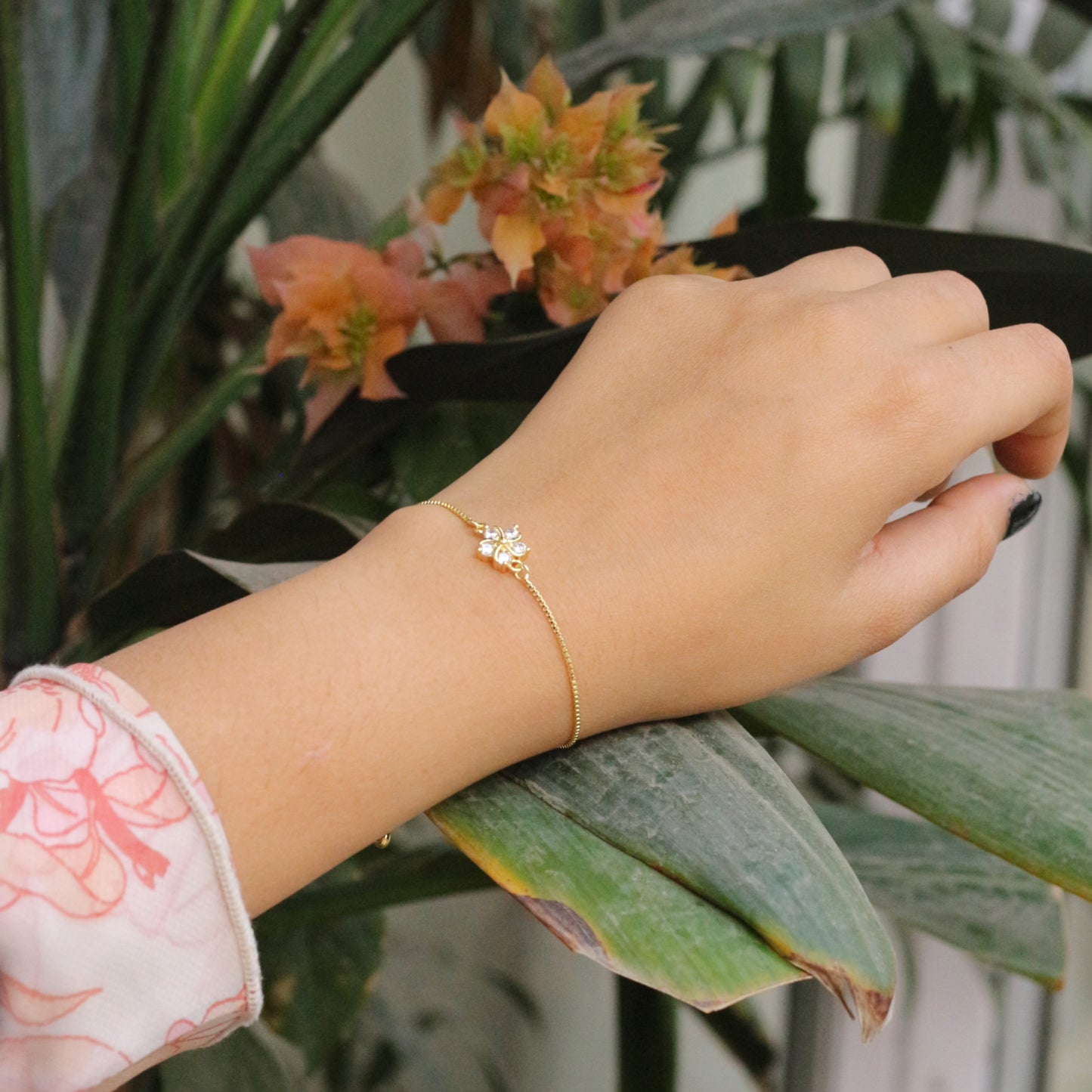 Floral Adjustable Bracelet
