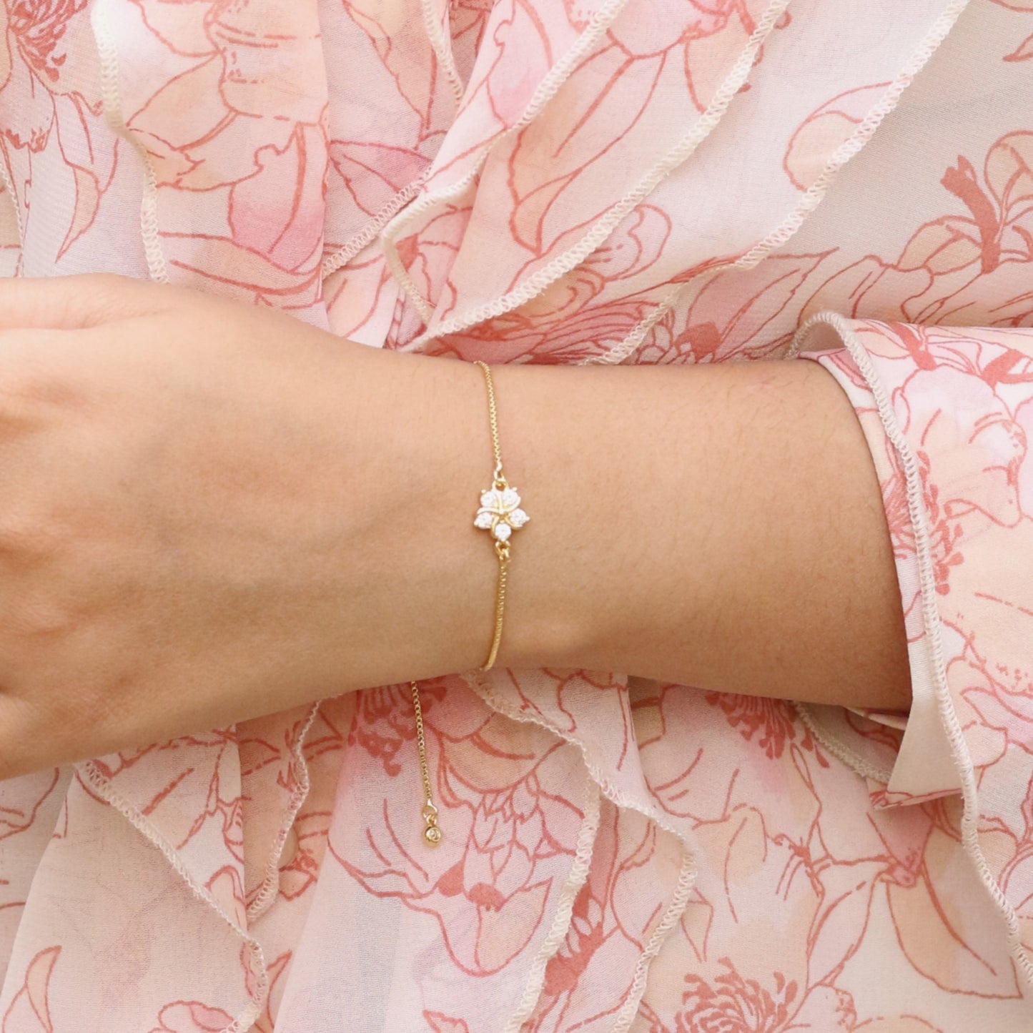Floral Adjustable Bracelet
