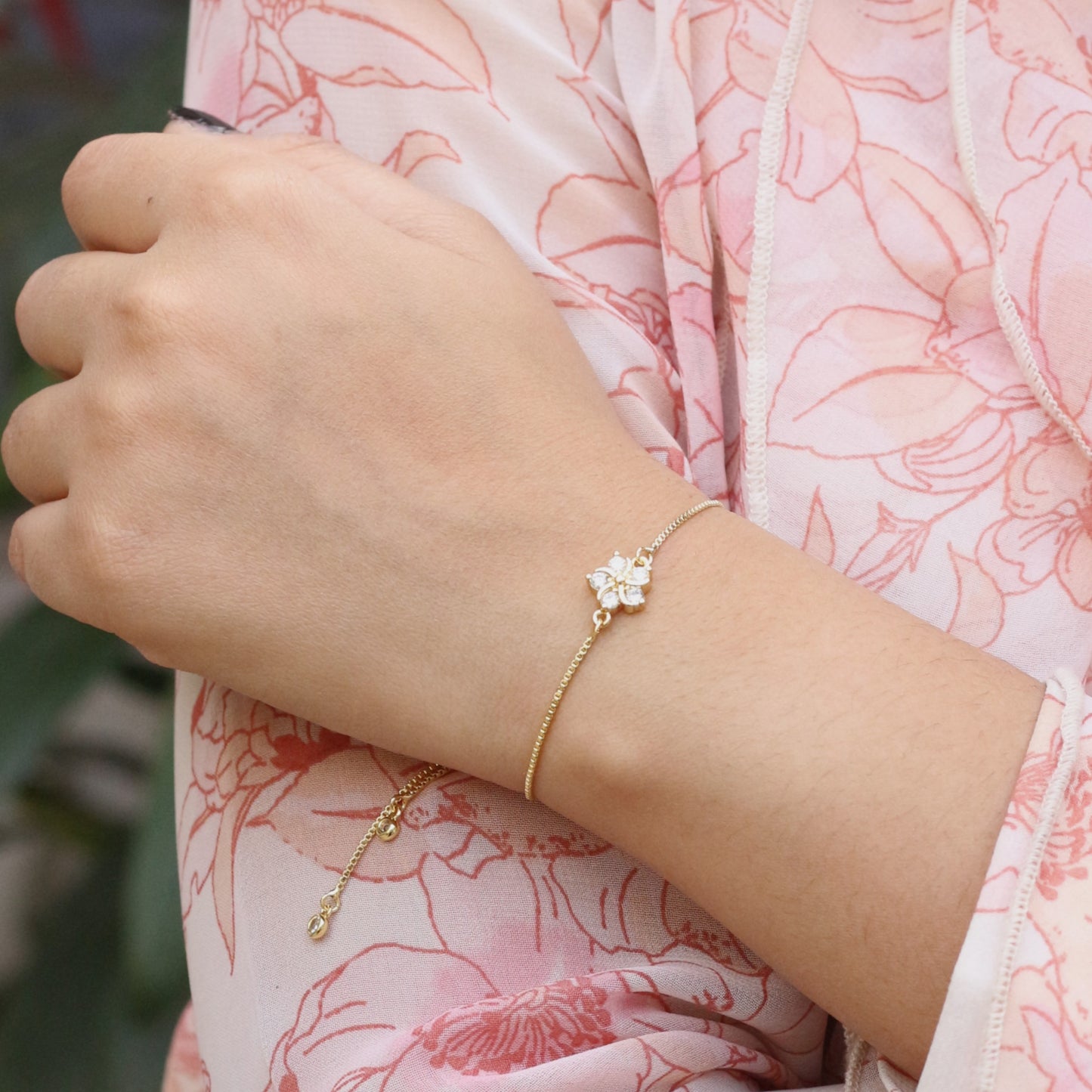 Floral Adjustable Bracelet