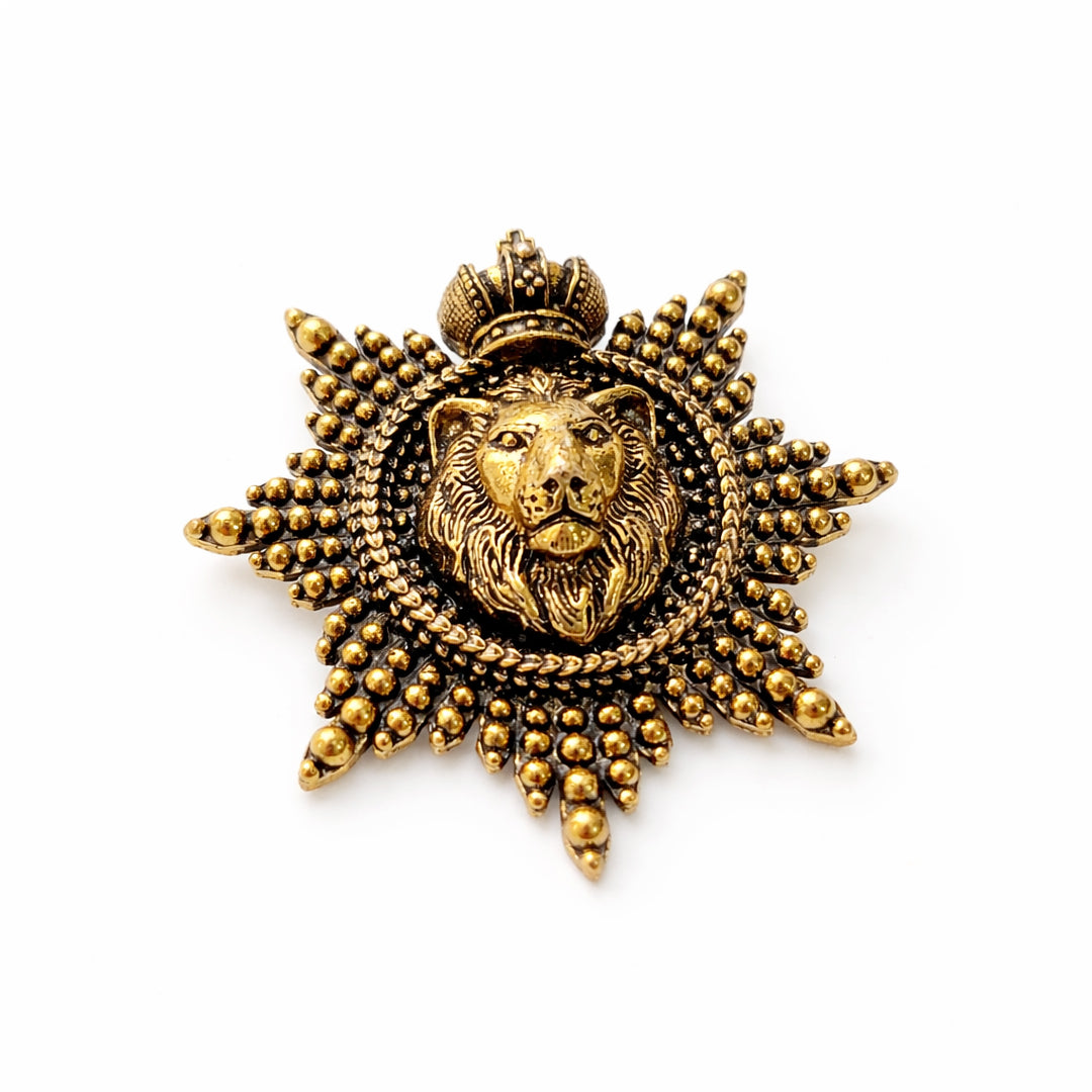 Star – Imperial Lion Crown Brooch