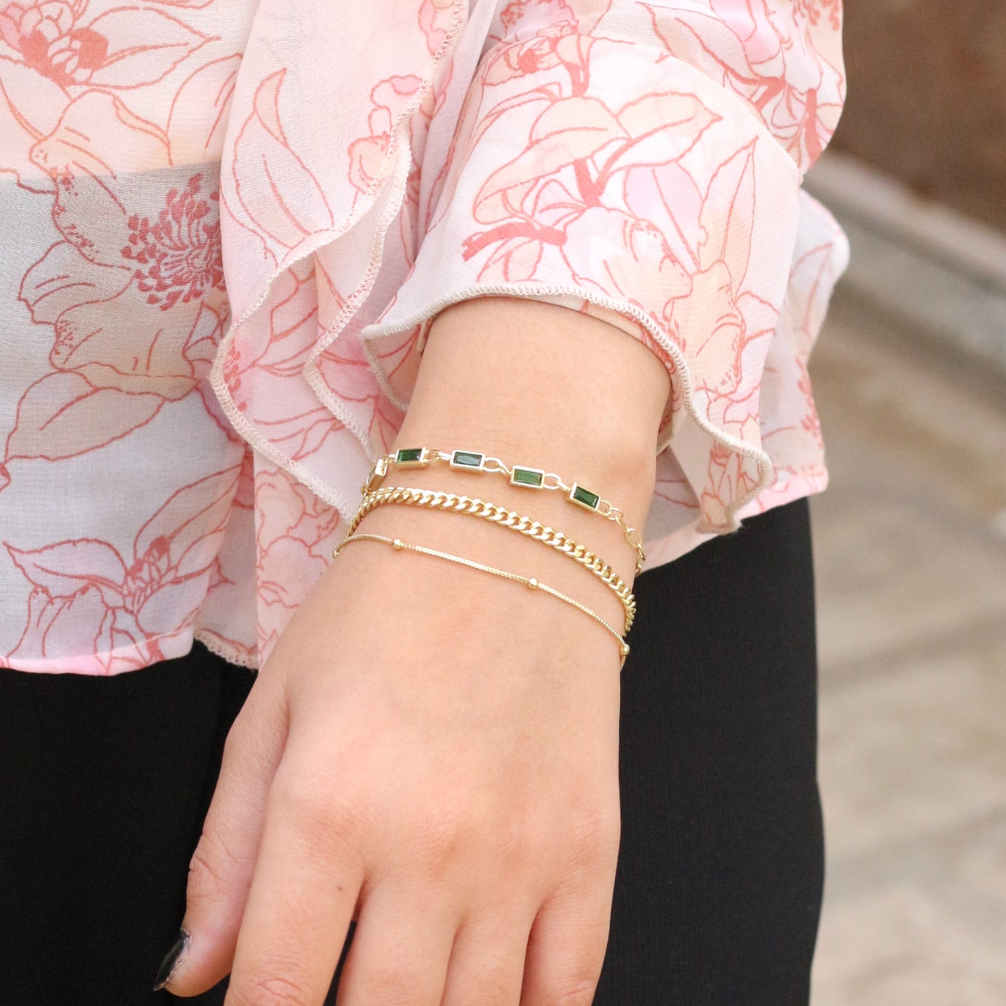 Gilded Garden Stack Bracelet