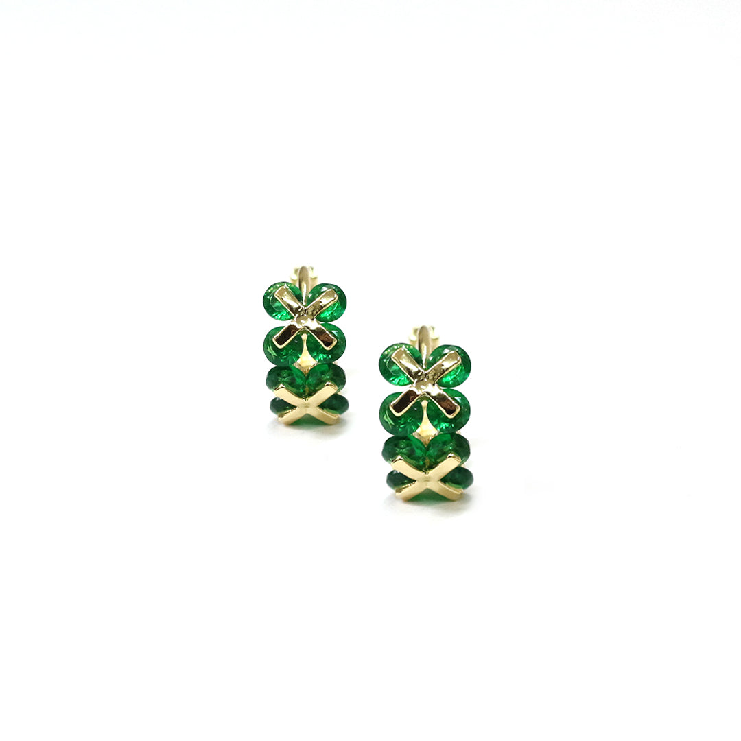 Clover Cascade Hoop Earrings