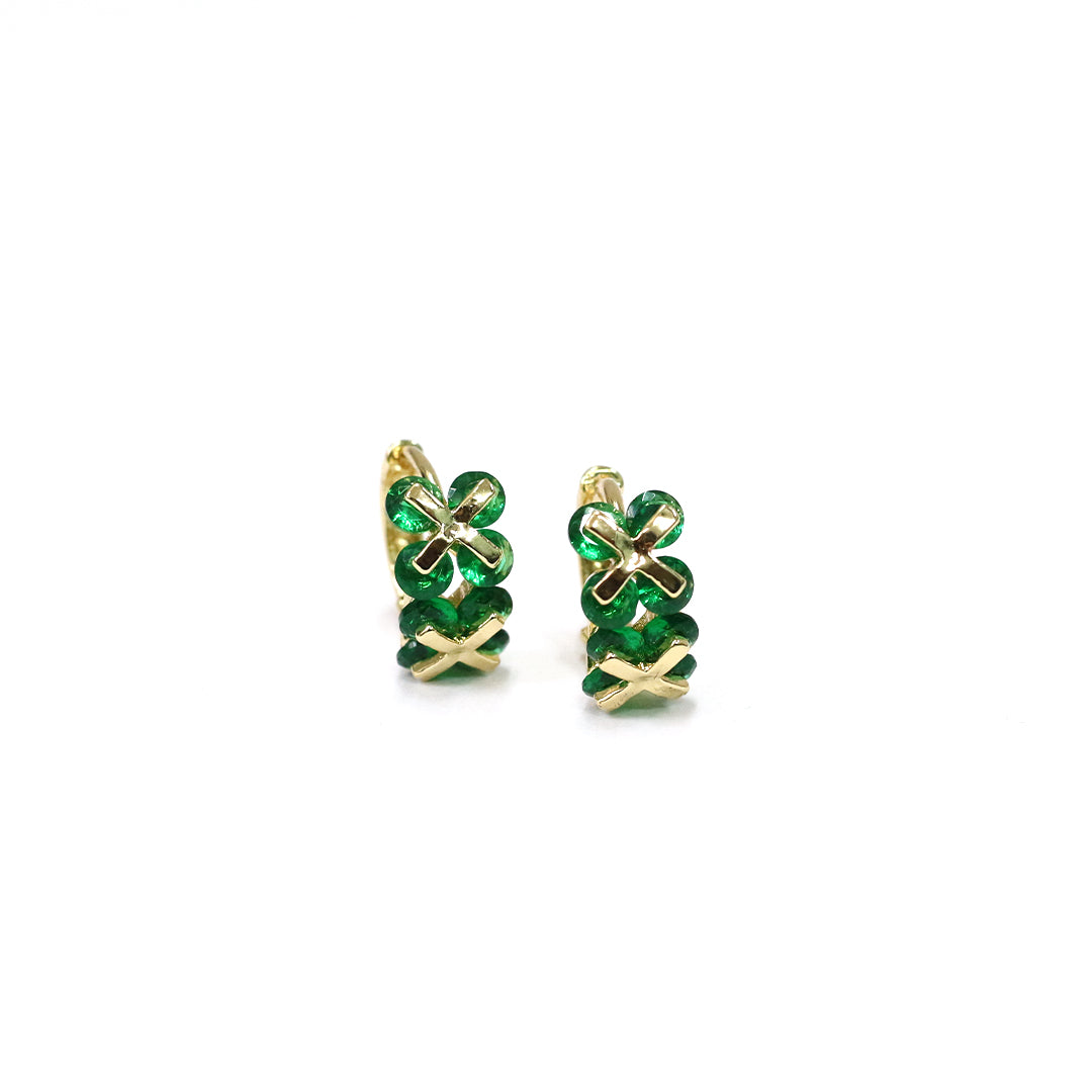 Clover Cascade Hoop Earrings