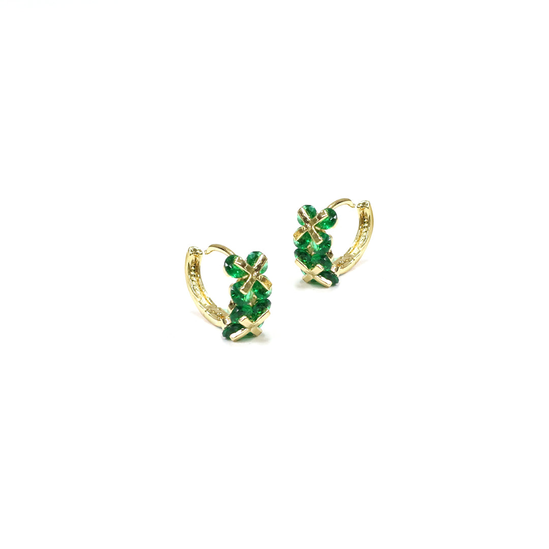 Clover Cascade Hoop Earrings