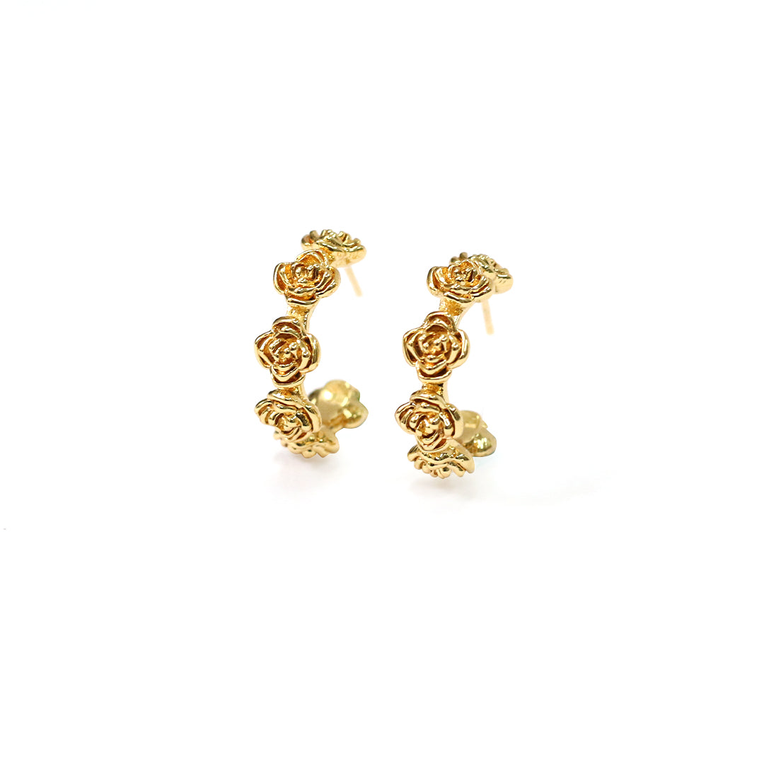 Flower Trail Hoops Earrings