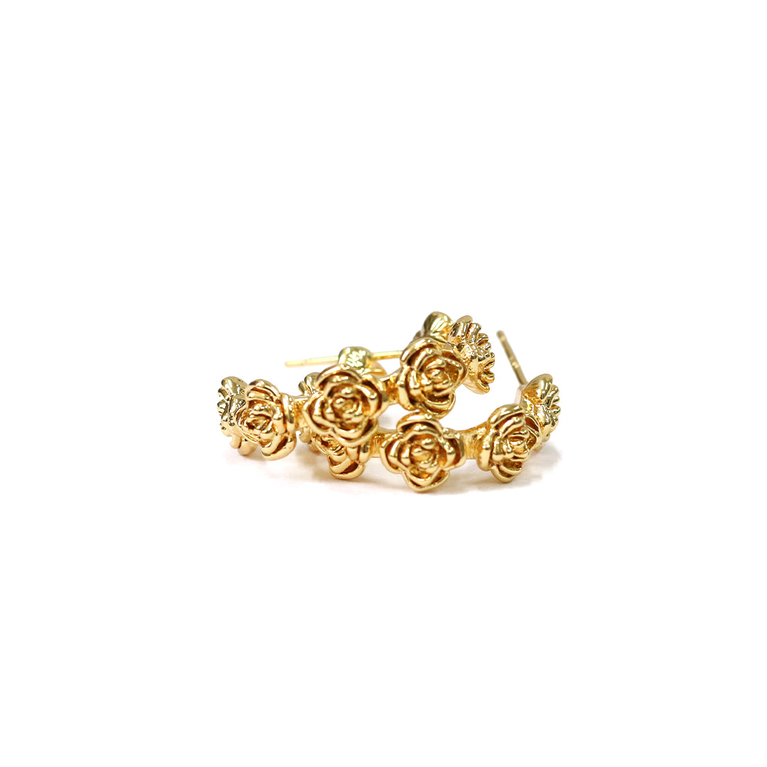 Flower Trail Hoops Earrings