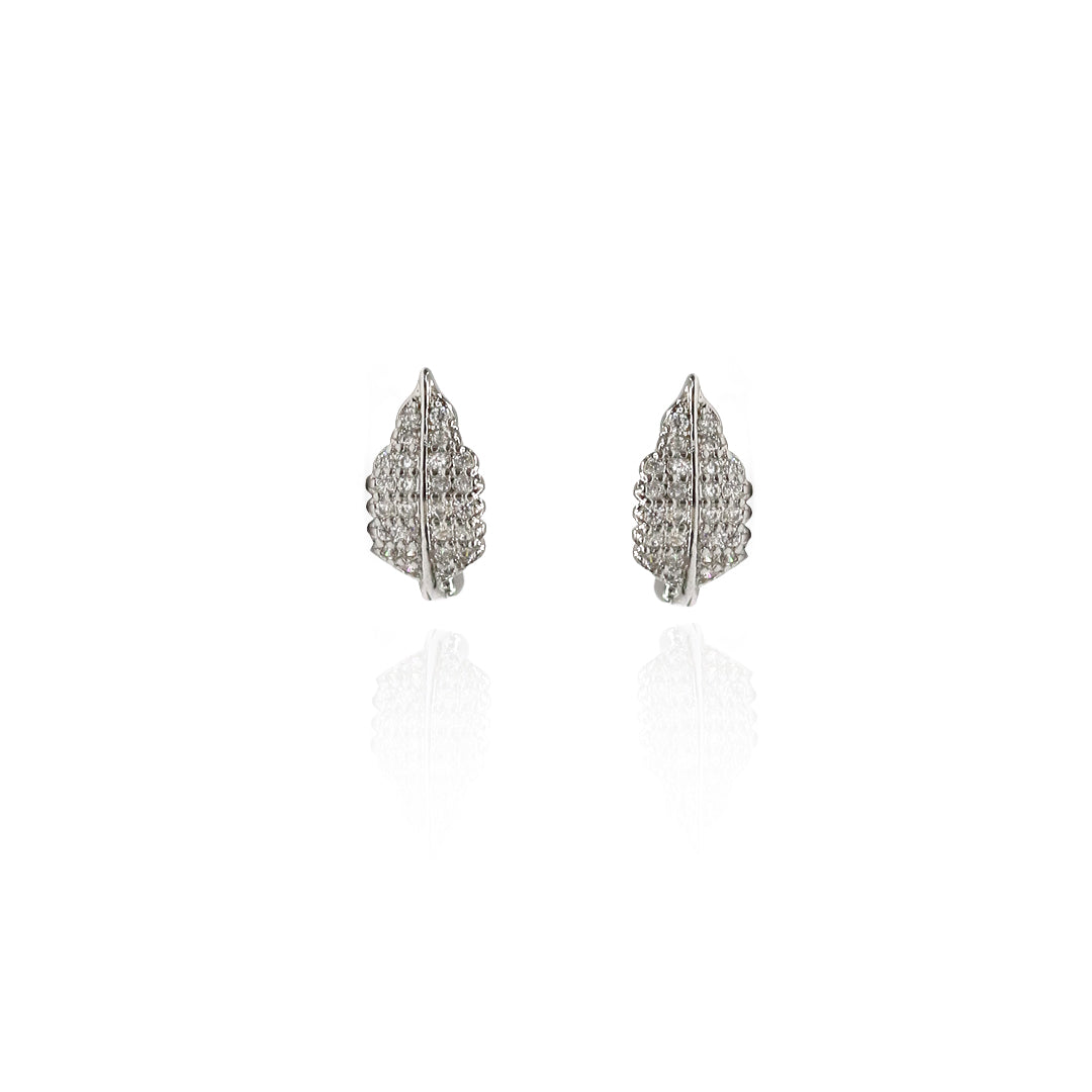 Dainty Leaf Hoop Earrings