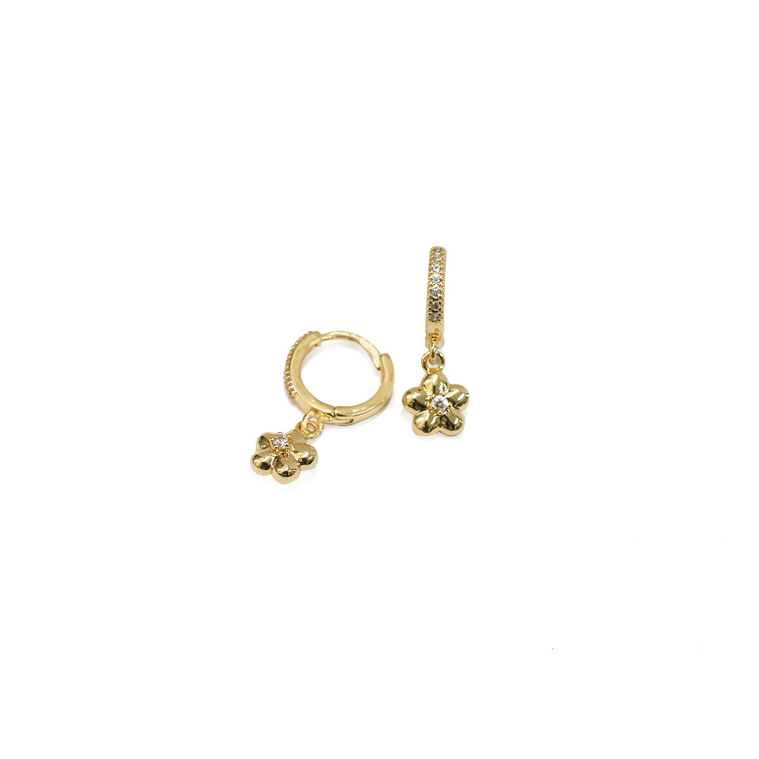 Graceful Floral Hoop Earrings
