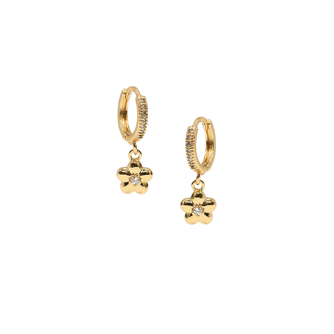 Graceful Floral Hoop Earrings