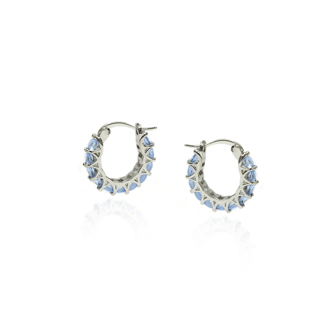 Frosted Halo Hoop Earrings
