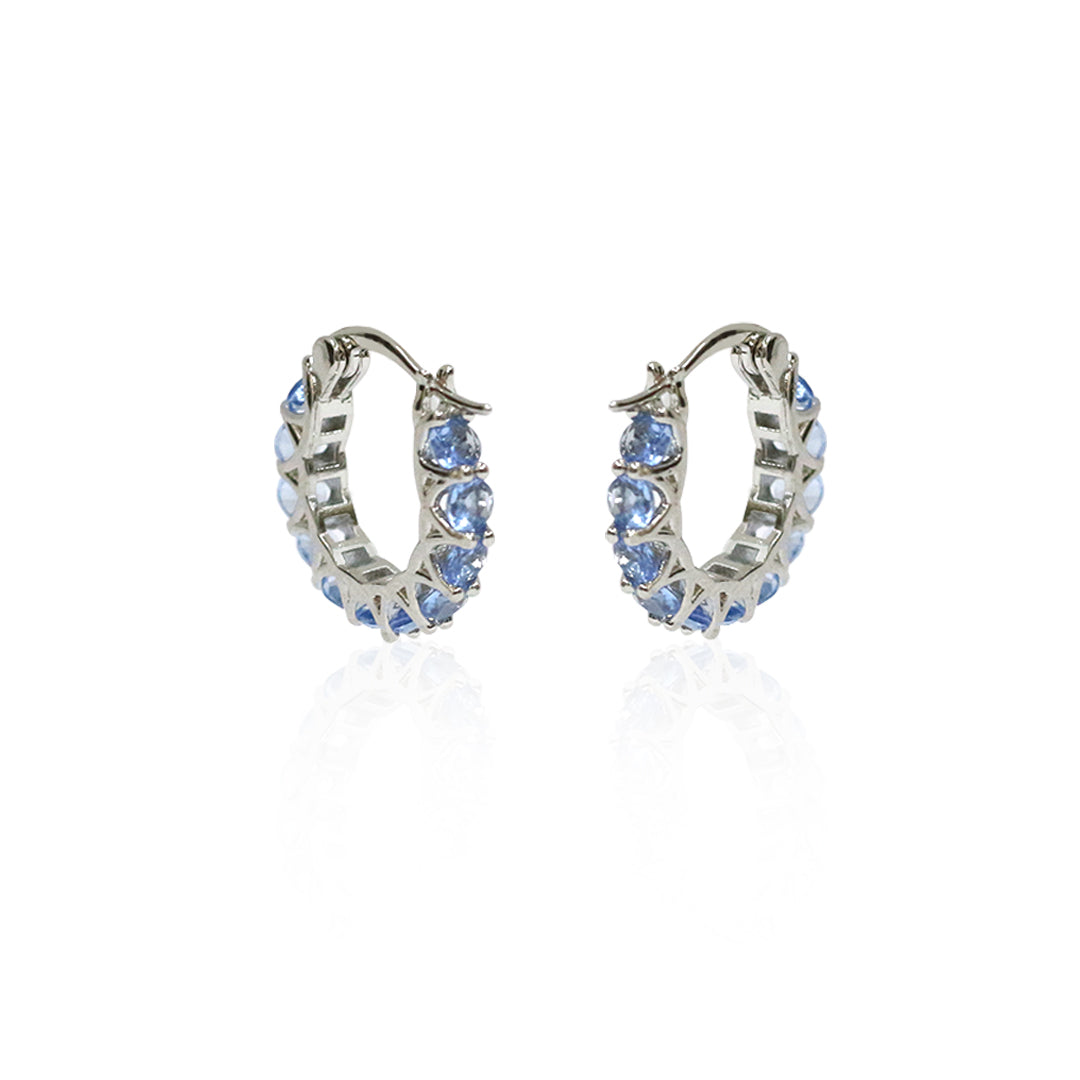 Frosted Halo Hoop Earrings