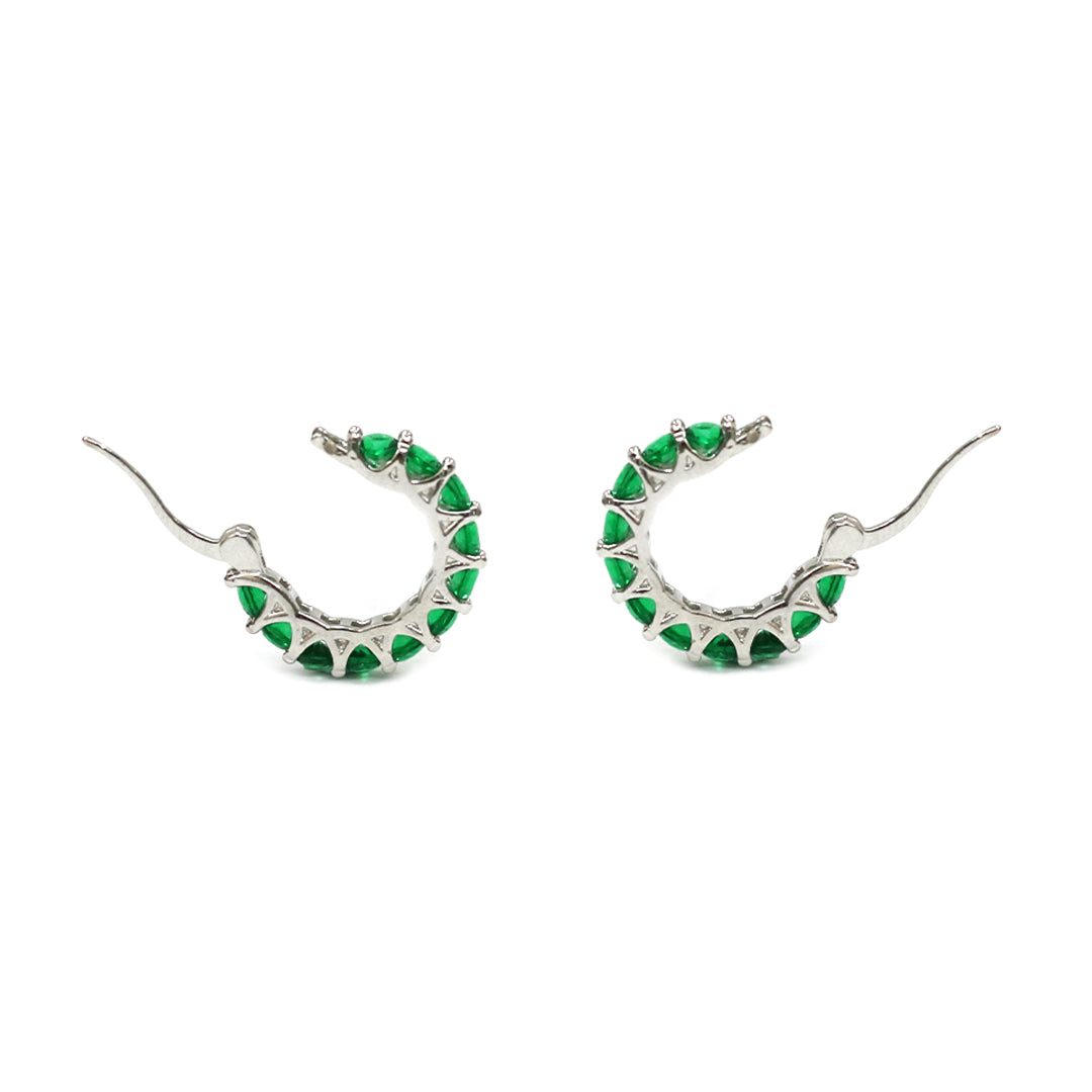 Emerald Enchant Hoop Earrings