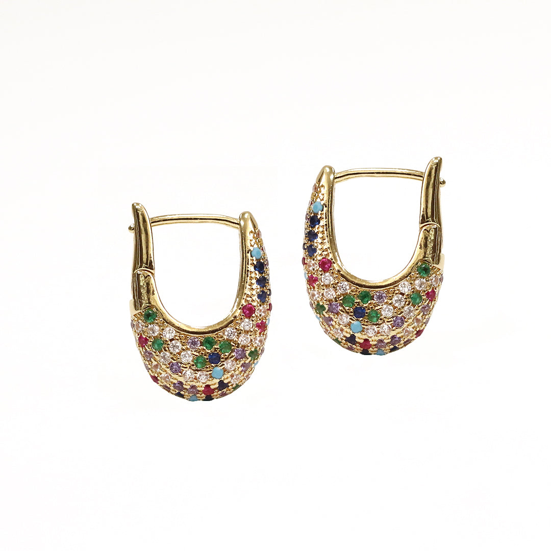 Rainbow Radiance Hoop Earrings